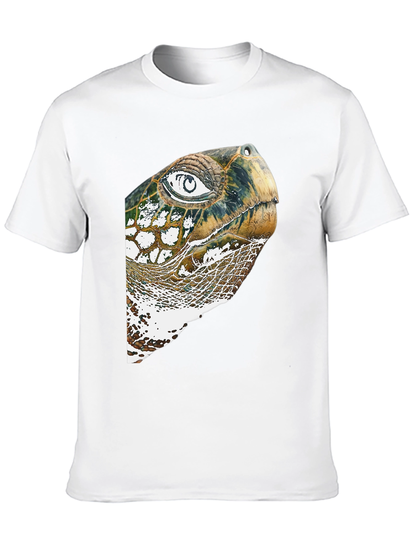 Black Turtle Head Graphic Print Black T-Shirt view 10