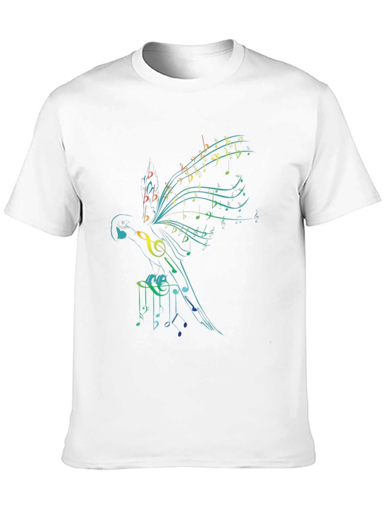 Black Musical Parrot Graphic T-Shirt - Unique Design view 10