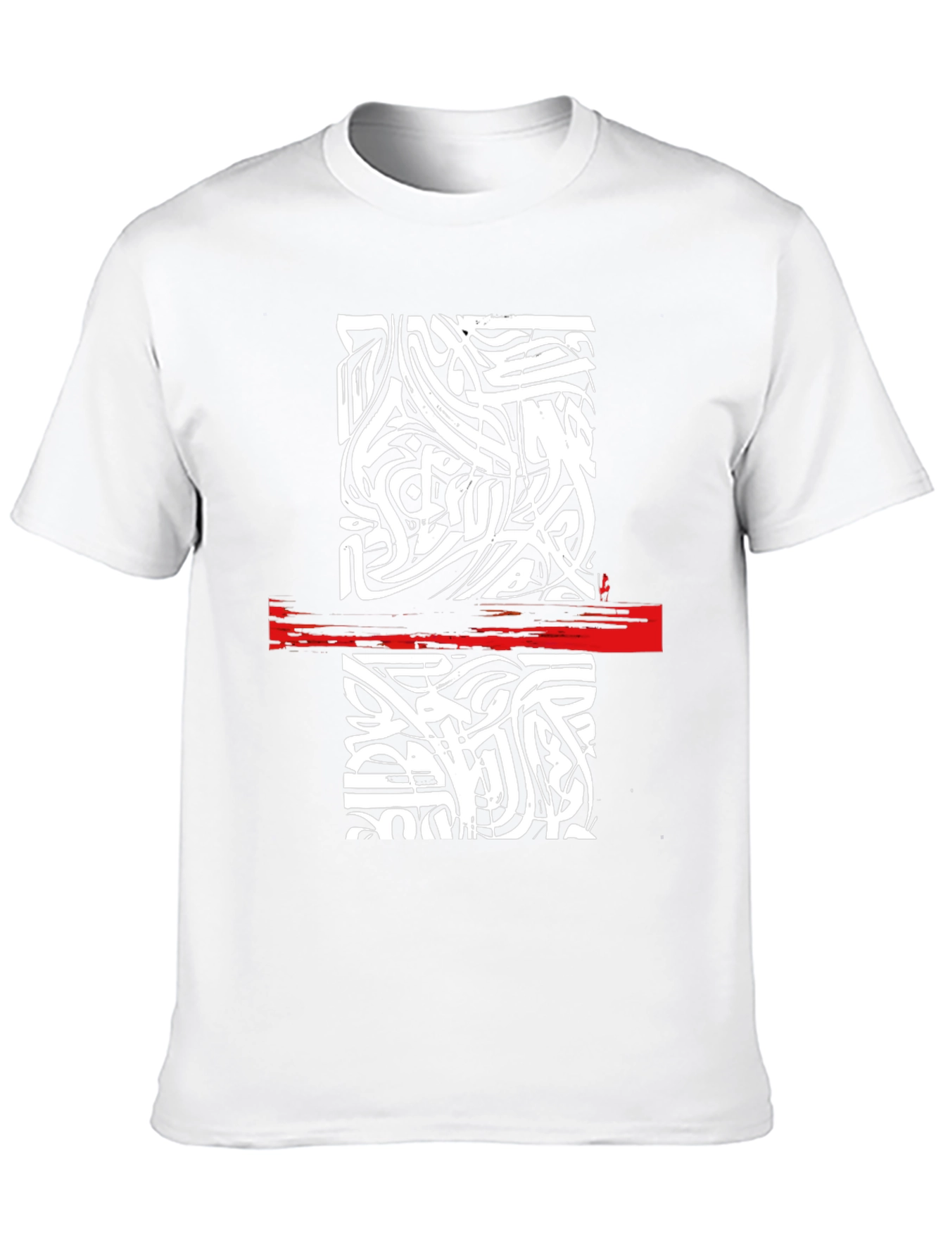 Black Abstract Graphic Print Black T-Shirt view 10