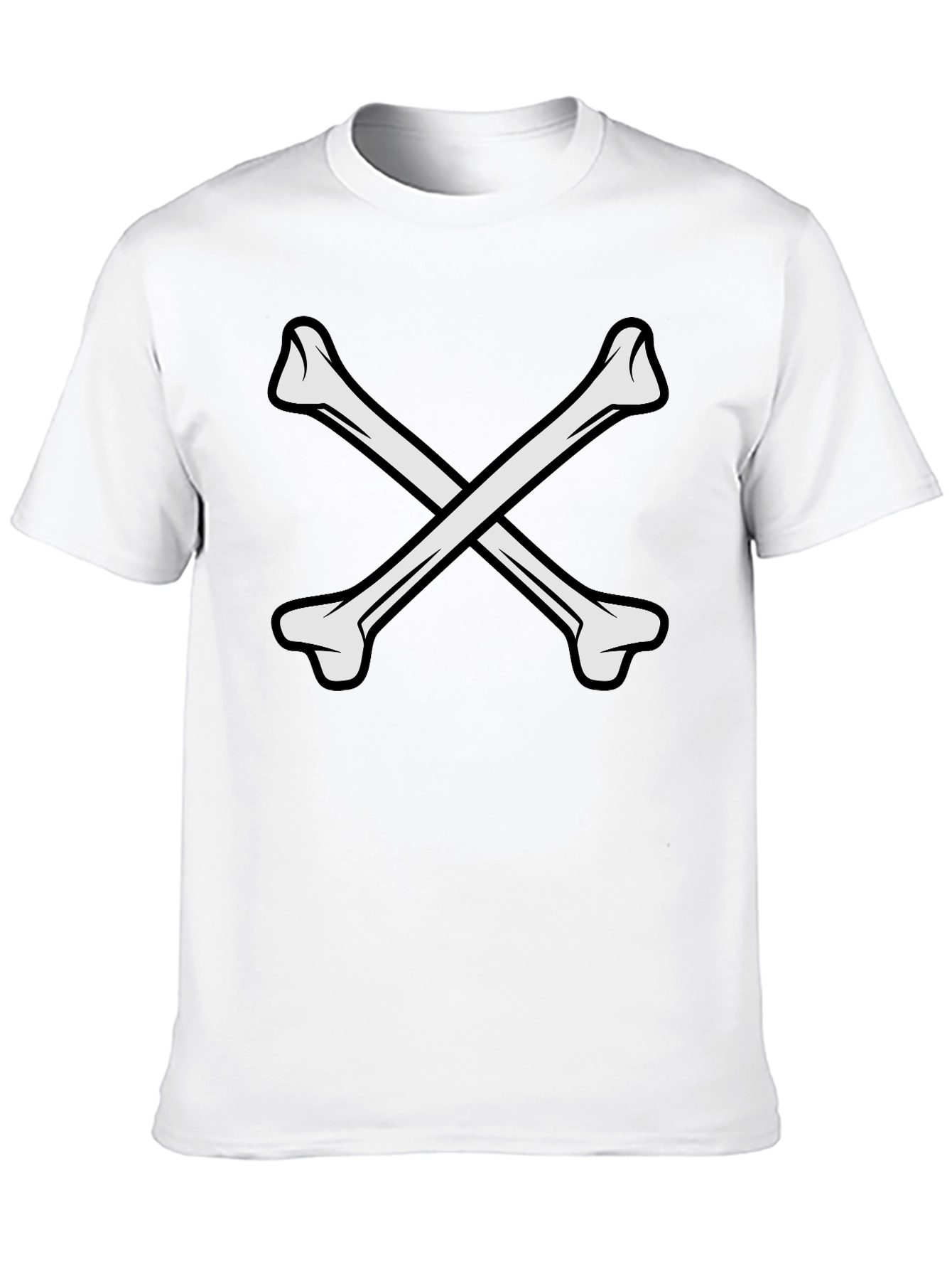 Black Crossbones Graphic Tee - Black Casual Shirt view 10
