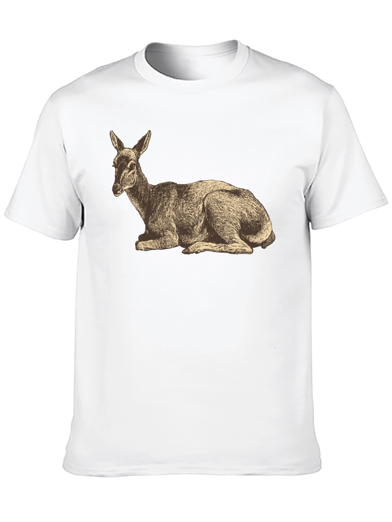 Black Vintage Deer Graphic T-Shirt - Black view 10