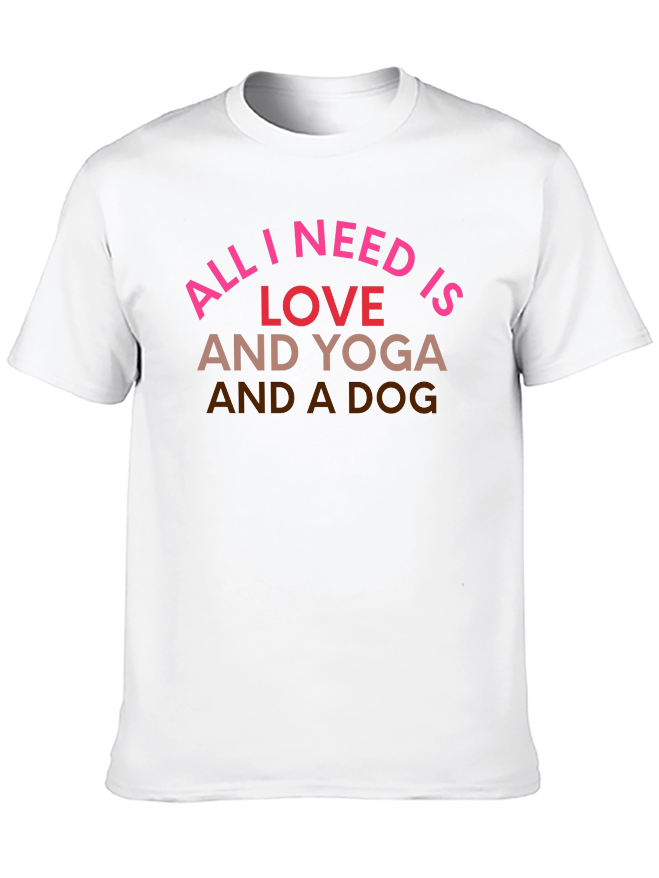 Black All I Need is Love, Yoga, and a Dog T-Shirt view 10