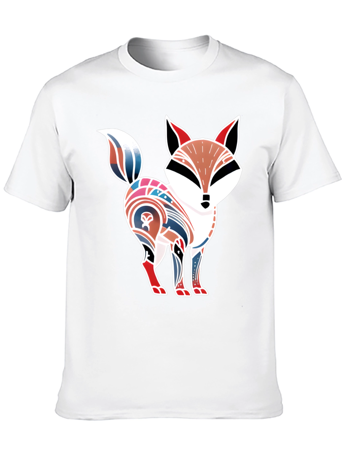Black Stylized Fox Graphic Tee - Unique Design view 10