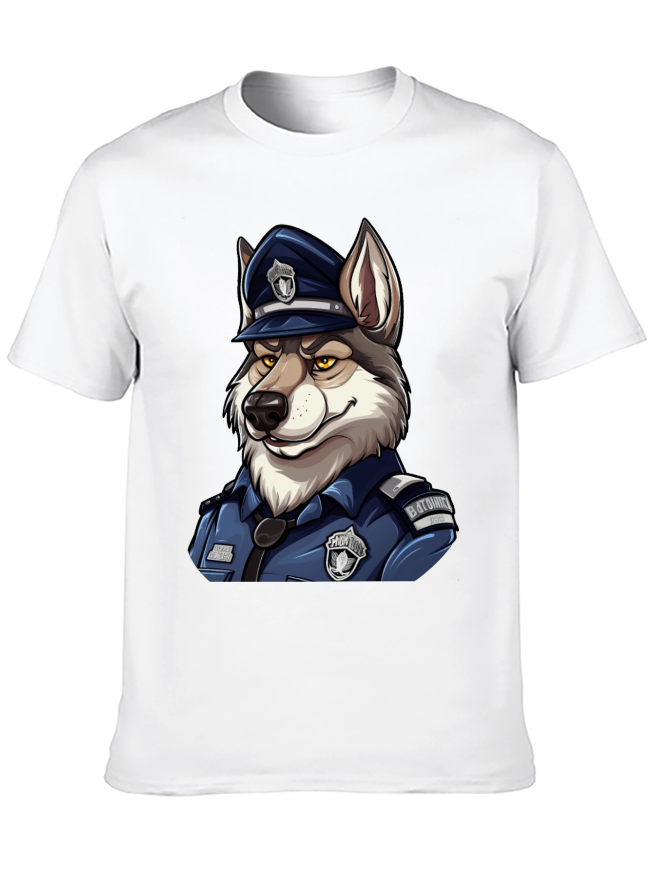 Black Wolf Cop Graphic T-Shirt - Black view 10
