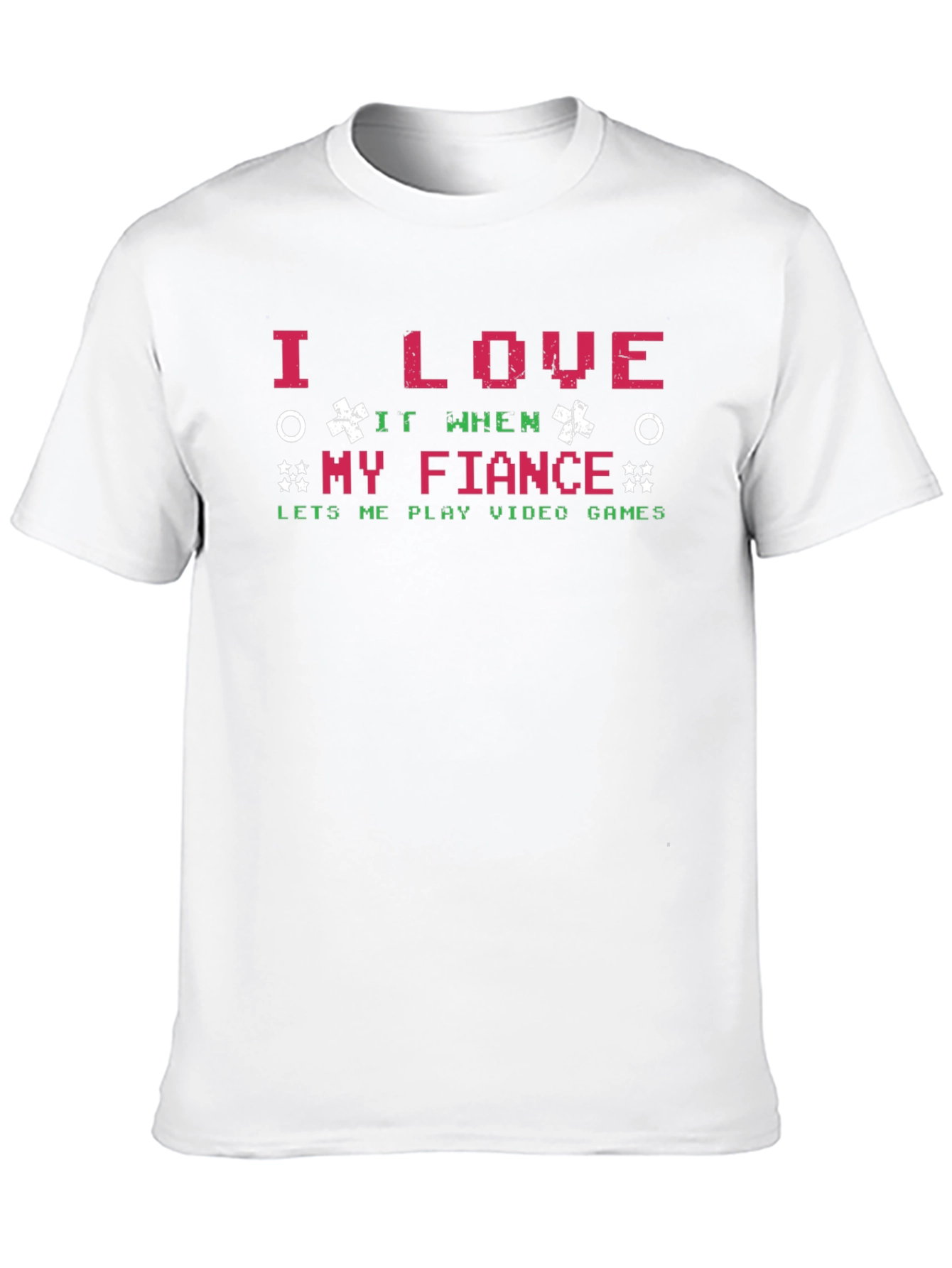 Black Gamer Fiance T-Shirt - I Love My Fiance view 10
