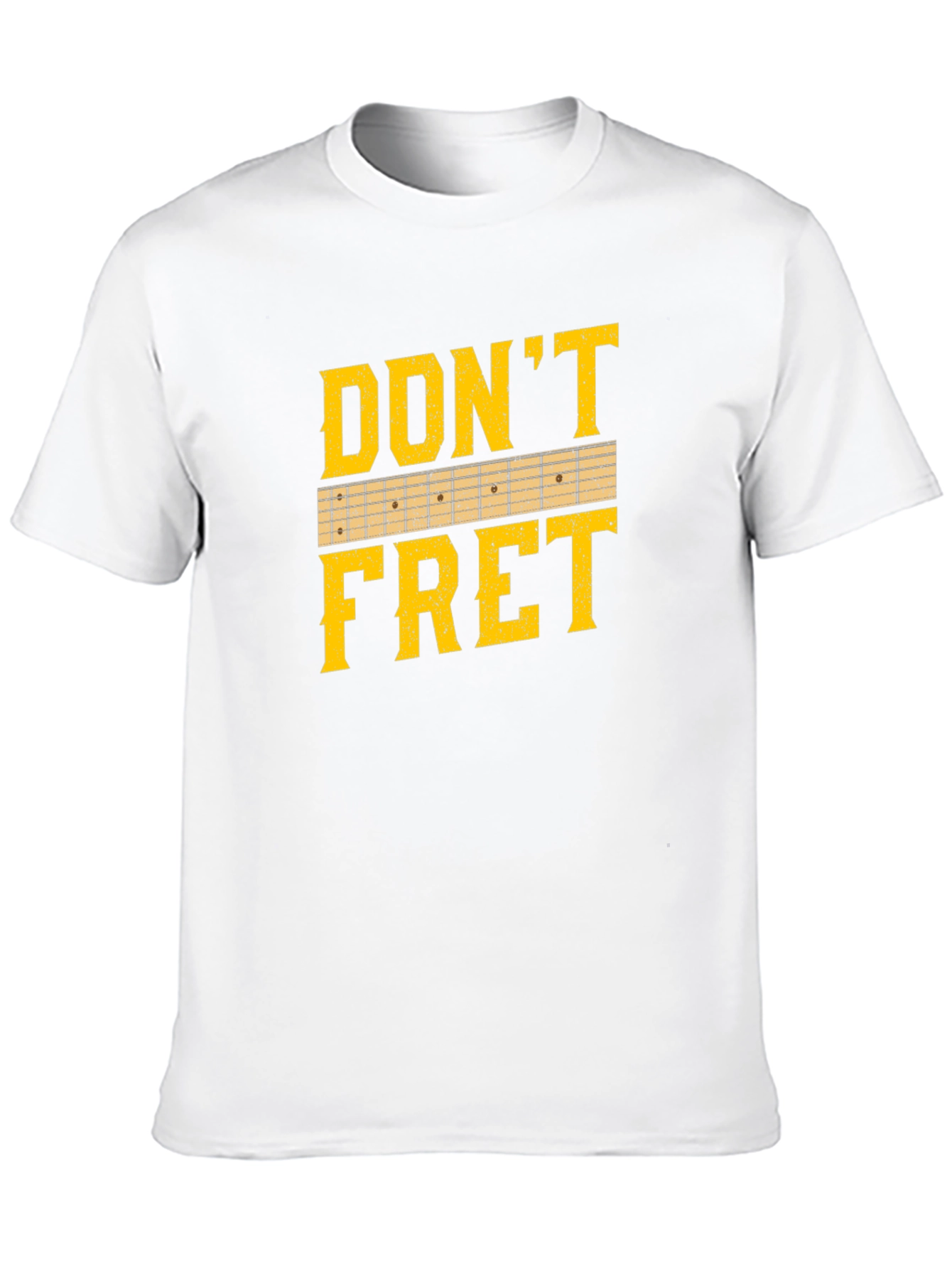 Black Don't Fret Guitar T-Shirt - Musician Tee view 10