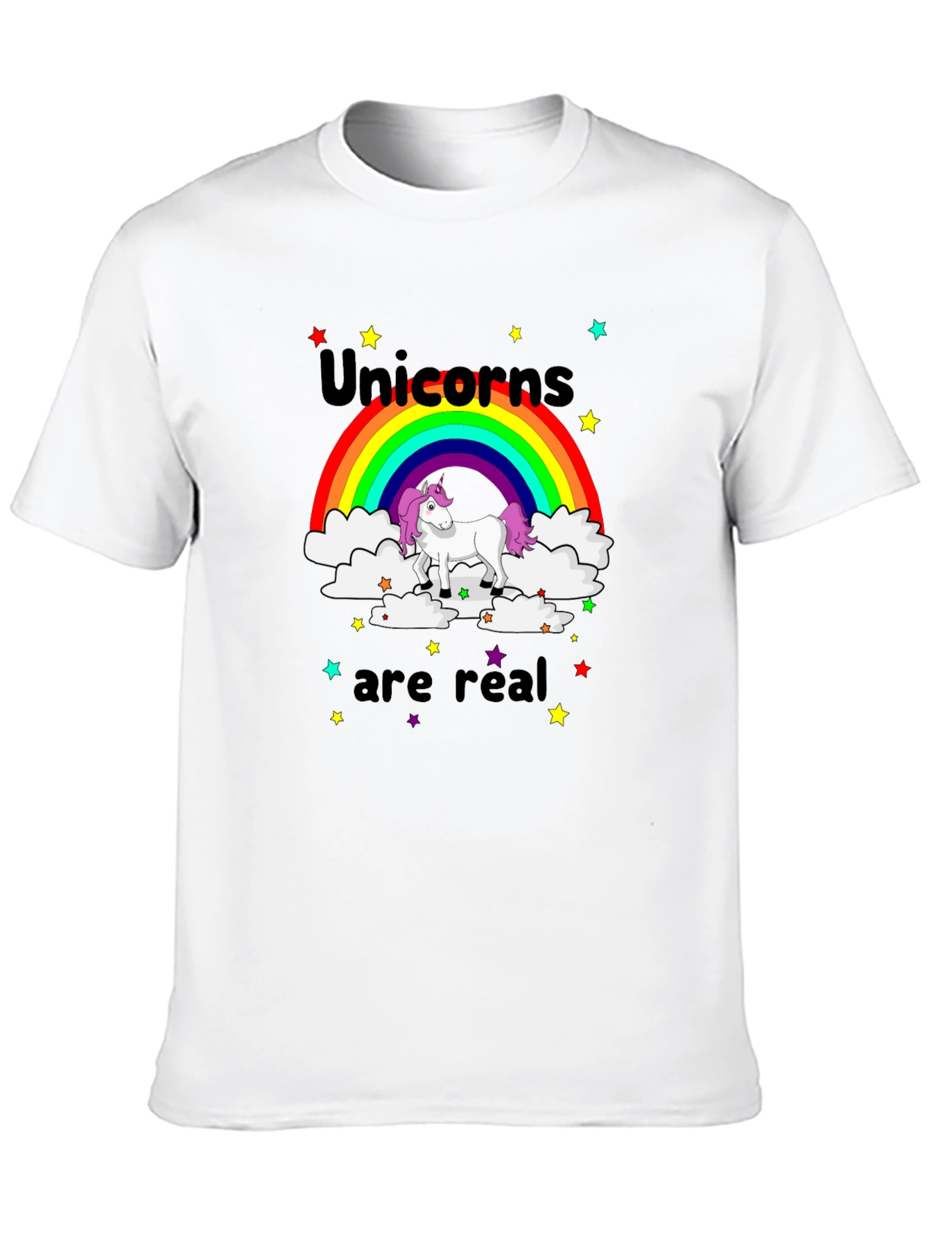 Black Unicorns are Real Graphic T-Shirt view 10