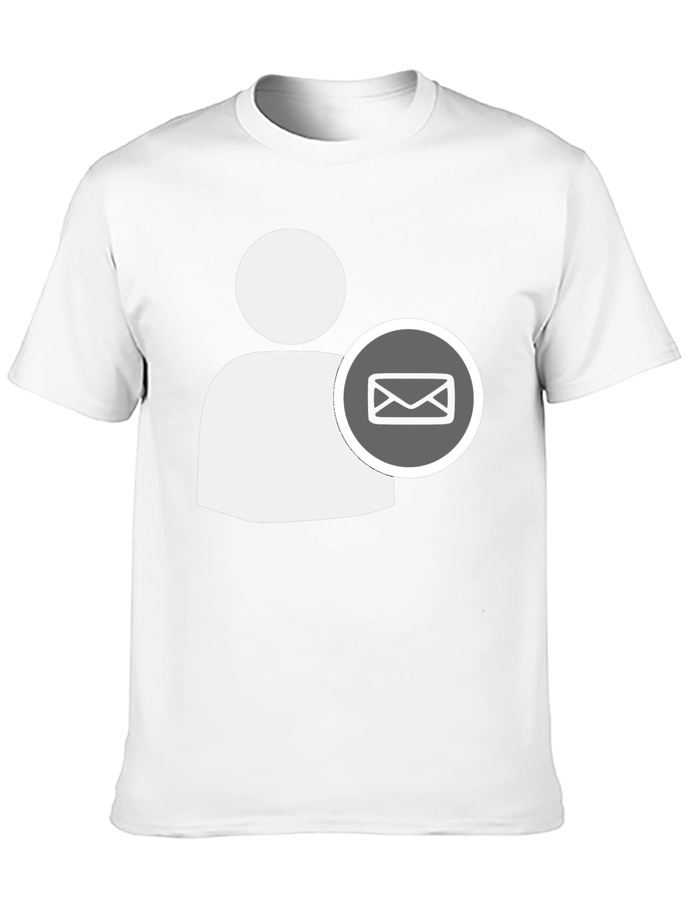Black Black T-Shirt with White Contact Email Icon view 10