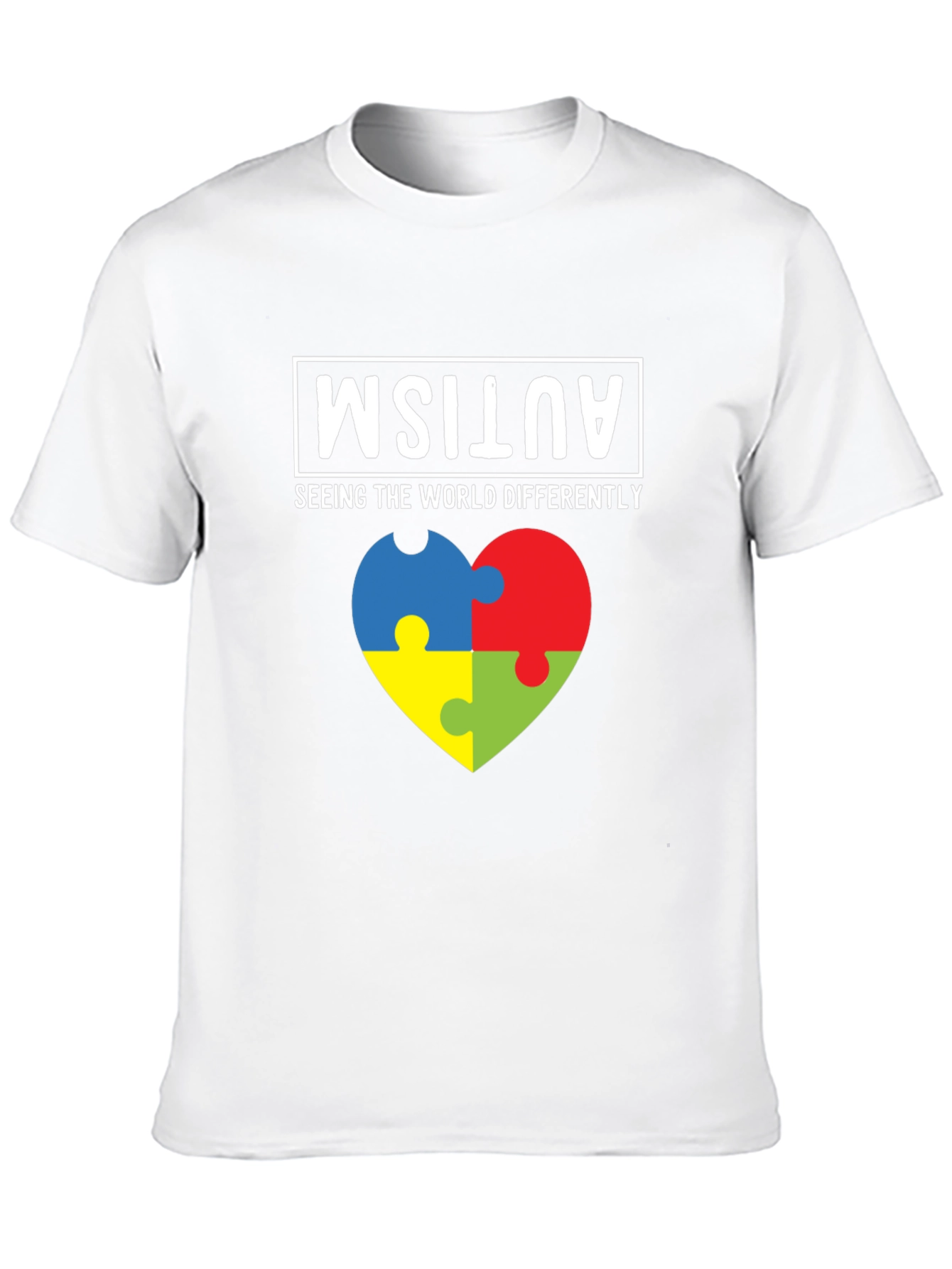 Black Autism Awareness T-Shirt - Seeing the World Differently  view 10