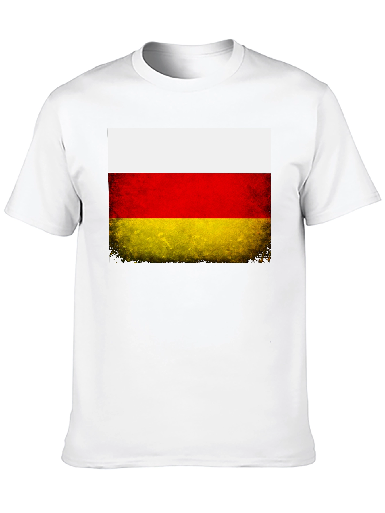 Black Ossetia Flag Distressed Black T-Shirt view 10