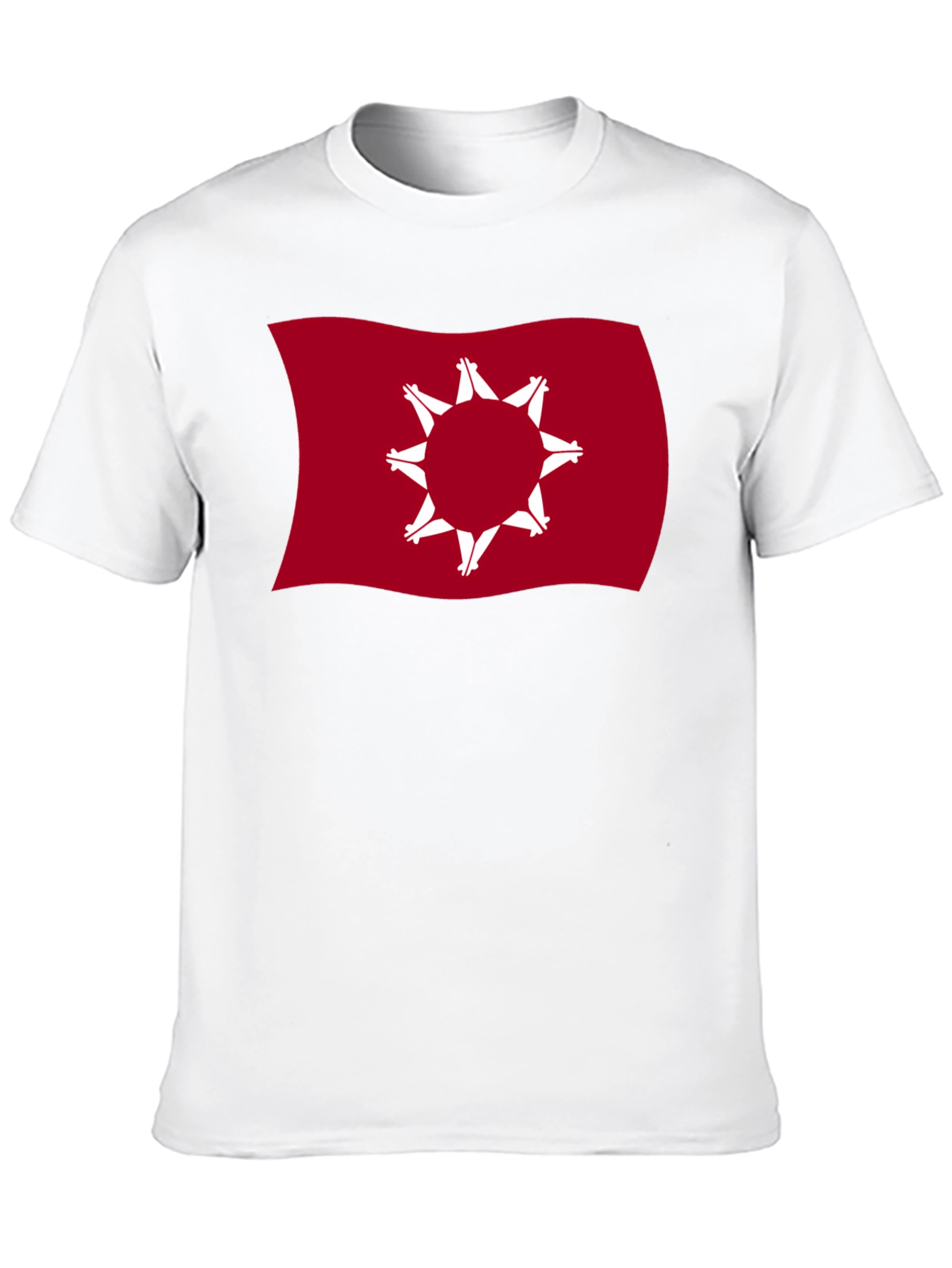 Black Wavy Native American Flag Graphic Tee - Black view 10