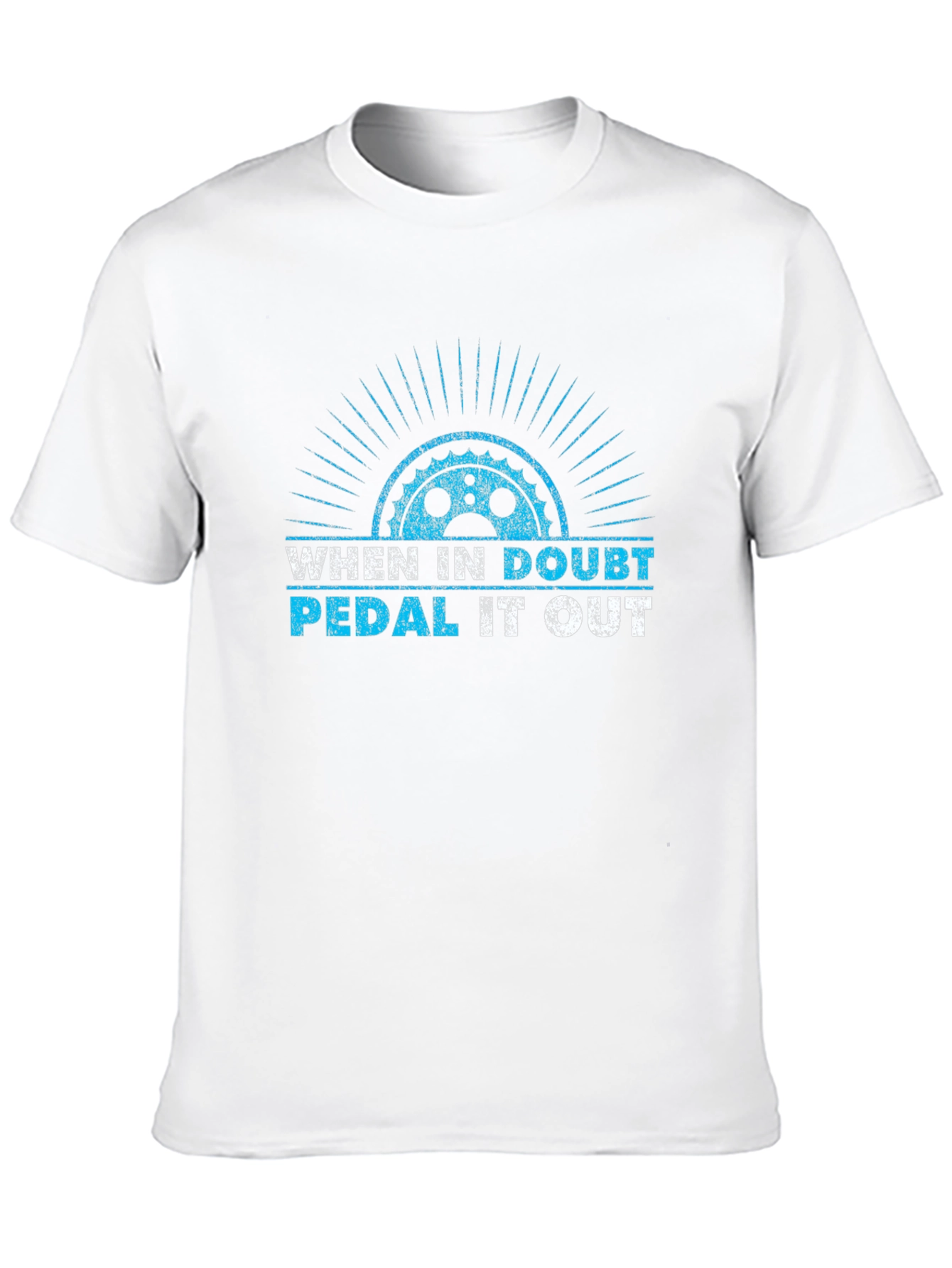 Black When In Doubt Pedal It Out Black T-Shirt view 10