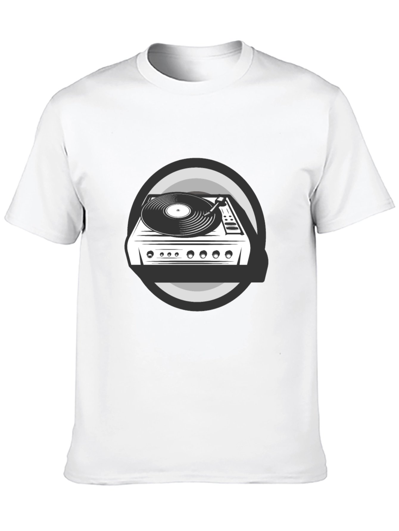 Black DJ Turntable Graphic Tee - Black view 10