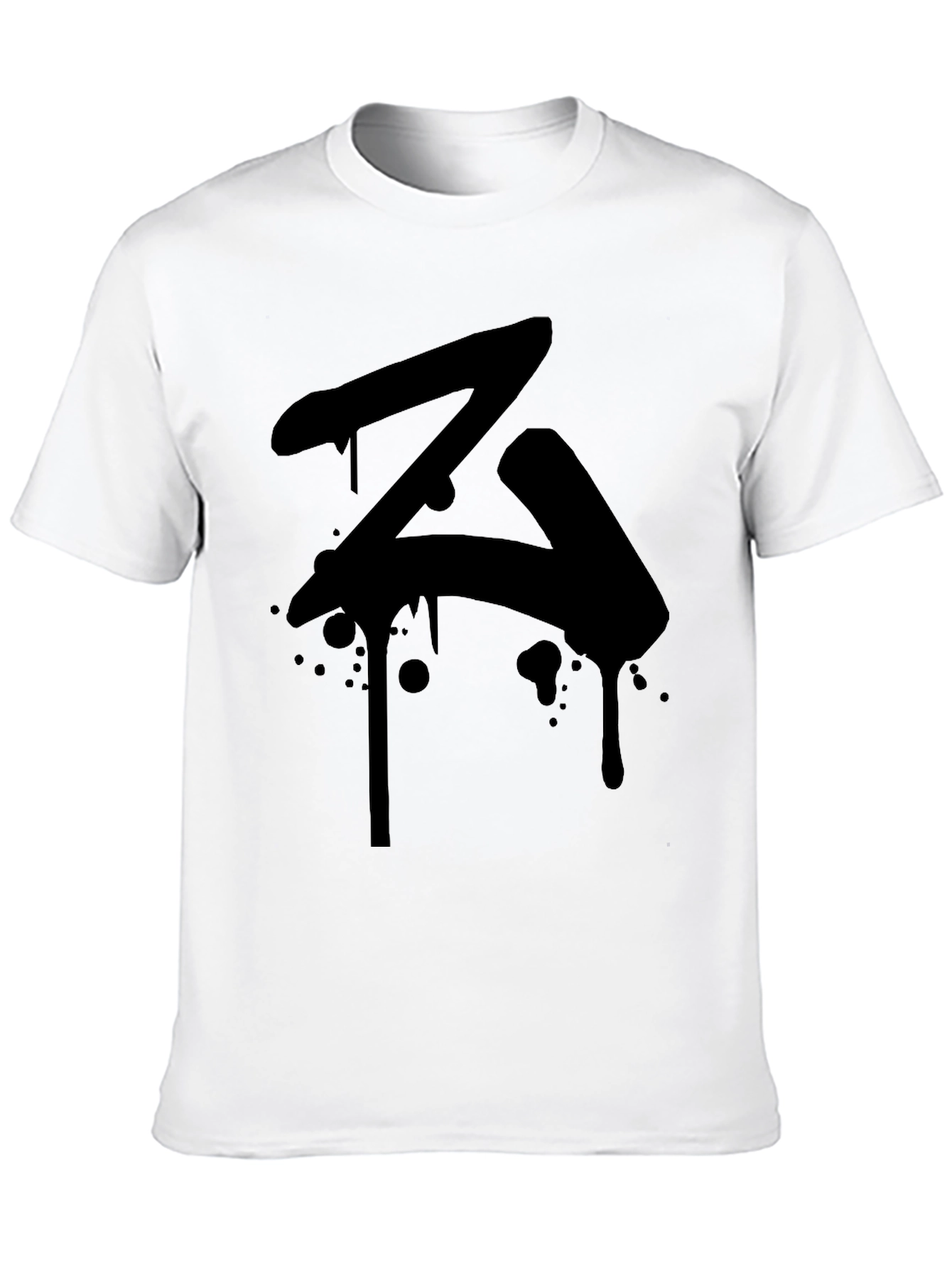 Black Urban Drip Tee - Abstract Z Graphic view 10