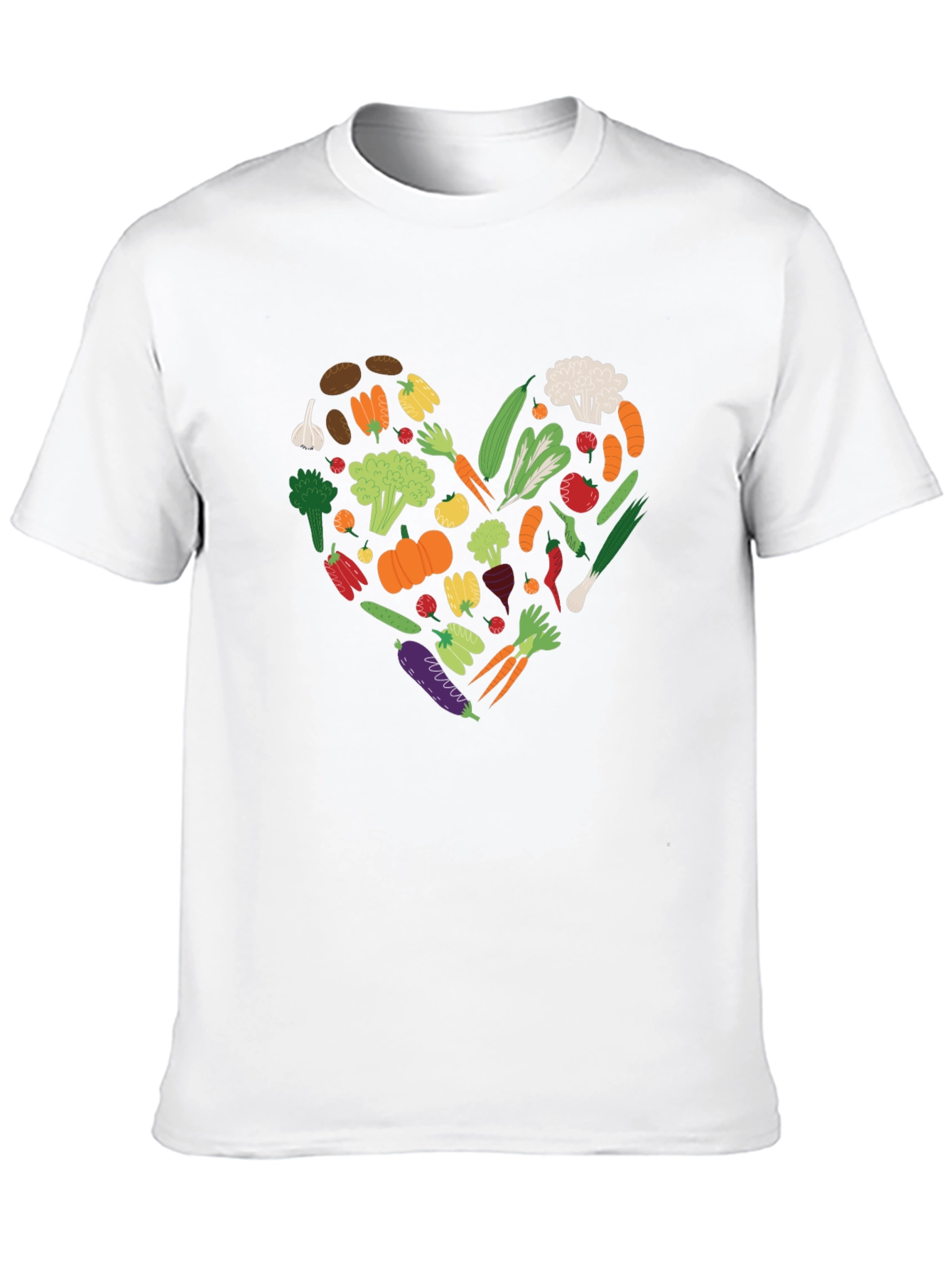 Black Vegan Heart T-Shirt - Eat Your Veggies! view 10