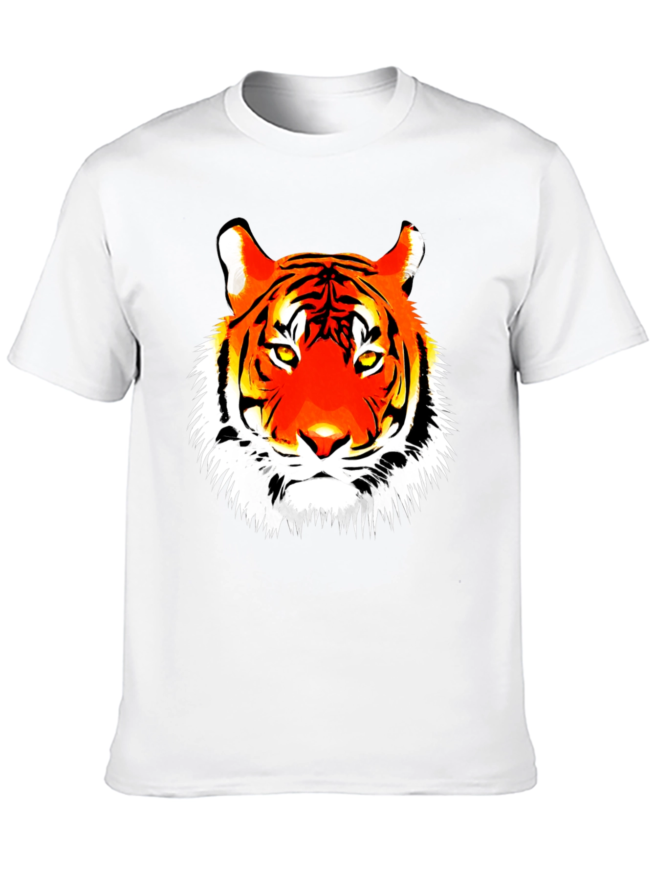 Black Men's Black Tiger Graphic Tee view 10