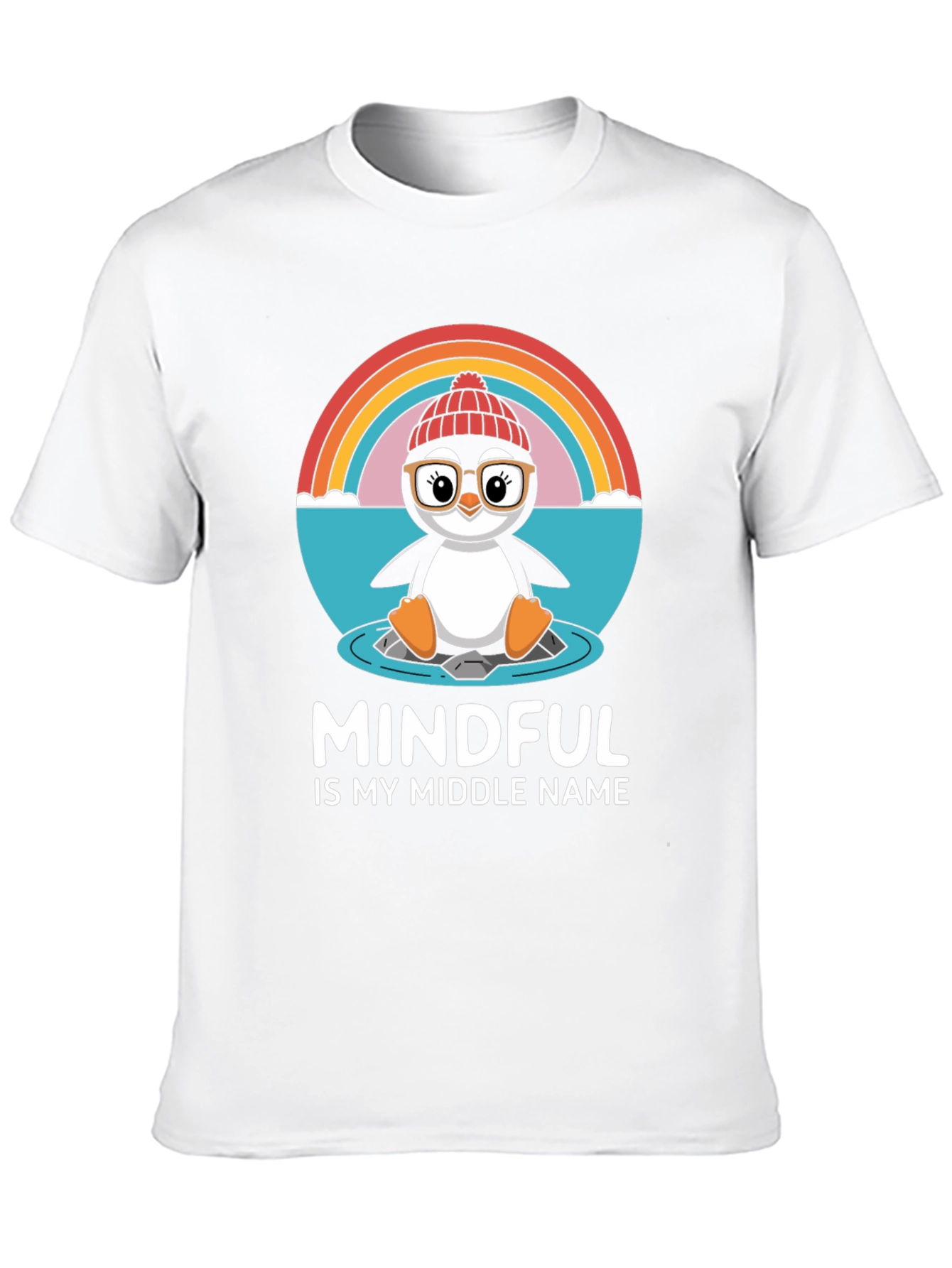 Black Mindful Penguin T-Shirt - Cute & Comfy Tee view 10