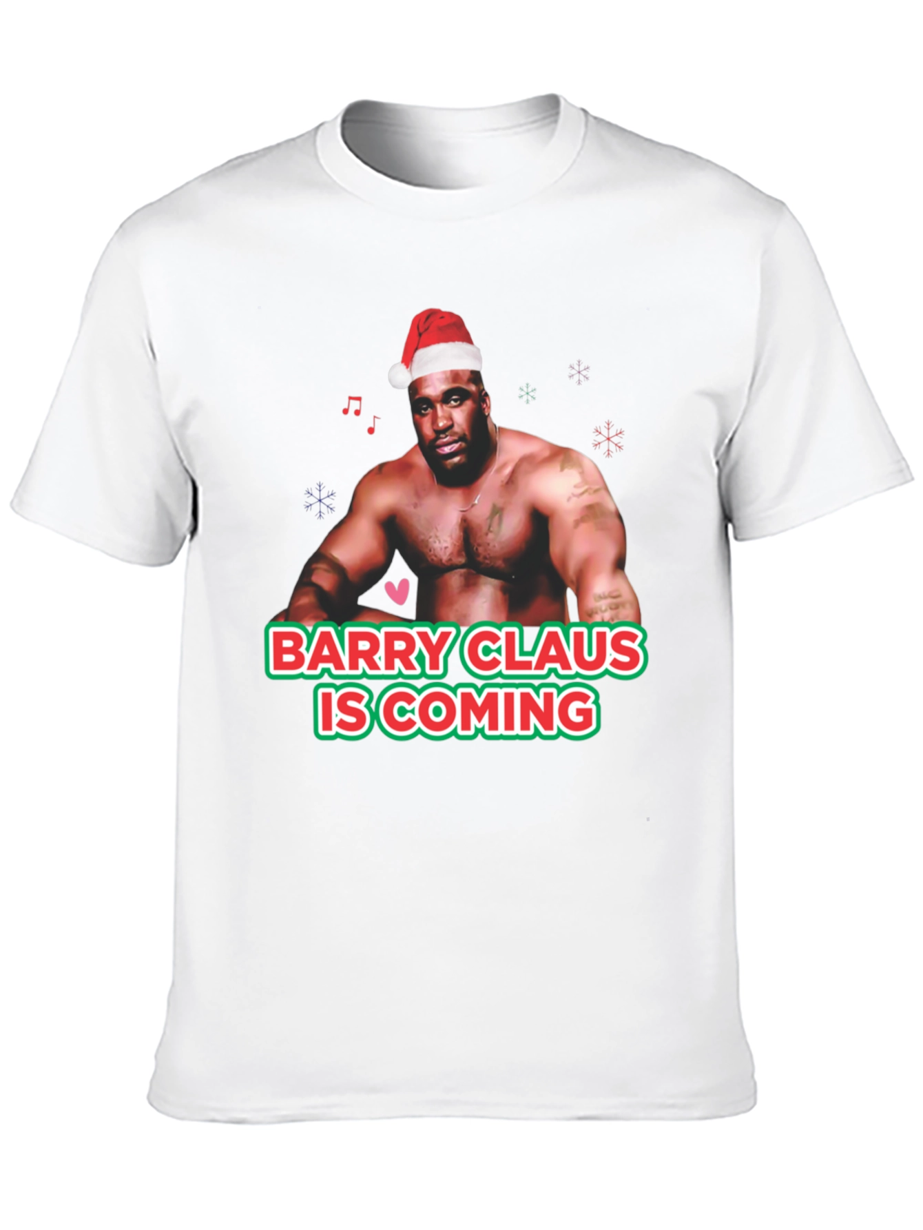 Black Barry Claus T-Shirt - Christmas Fun view 10