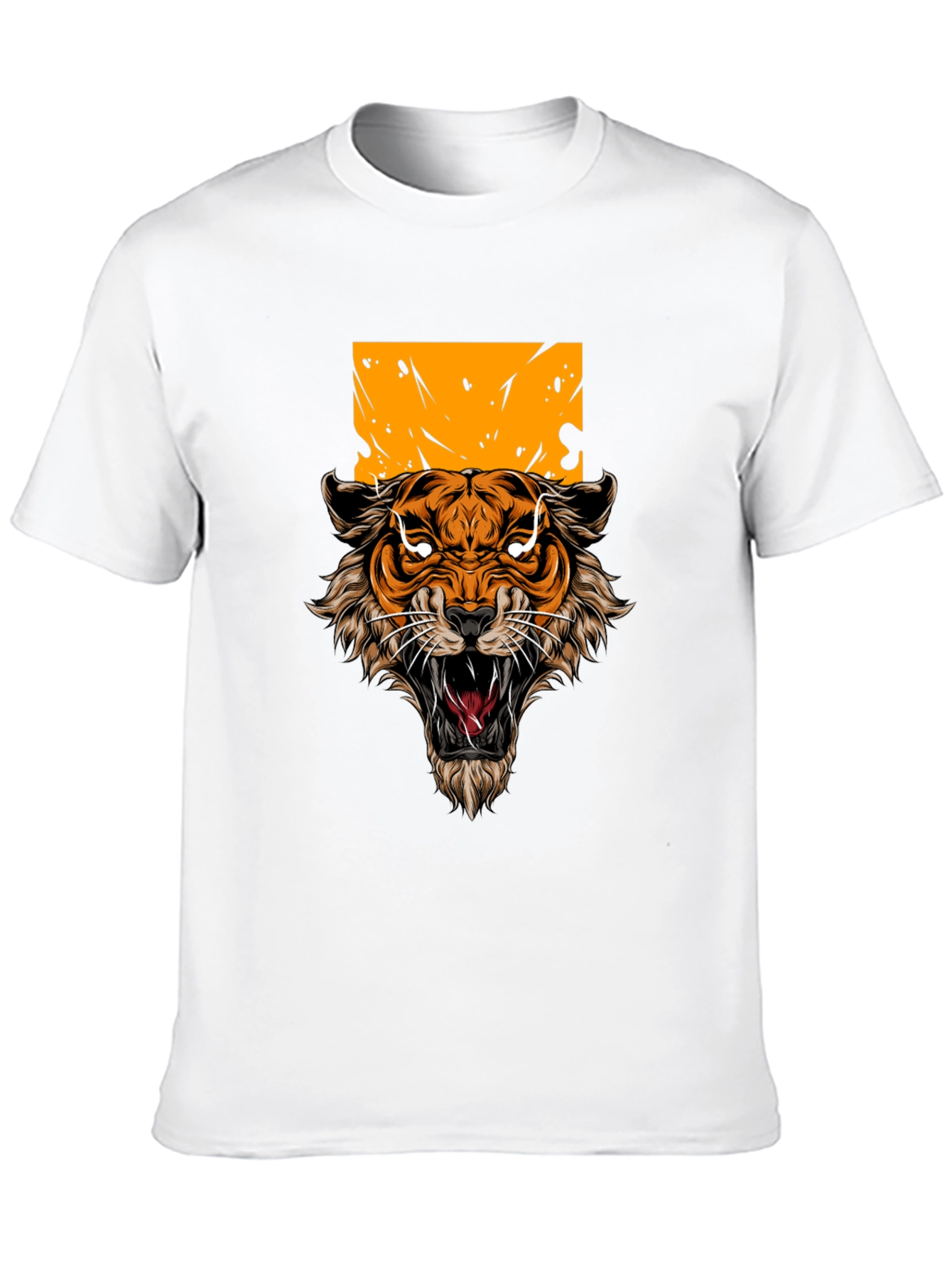 Black Tiger Graphic Print Black T-Shirt view 10
