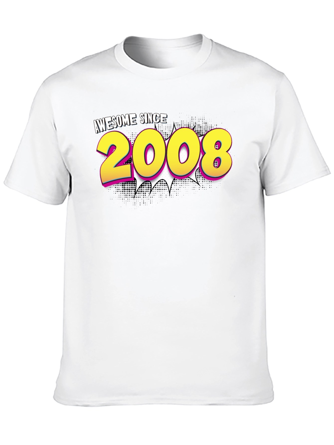 Black Awesome Since 2008 Graphic Tee view 10