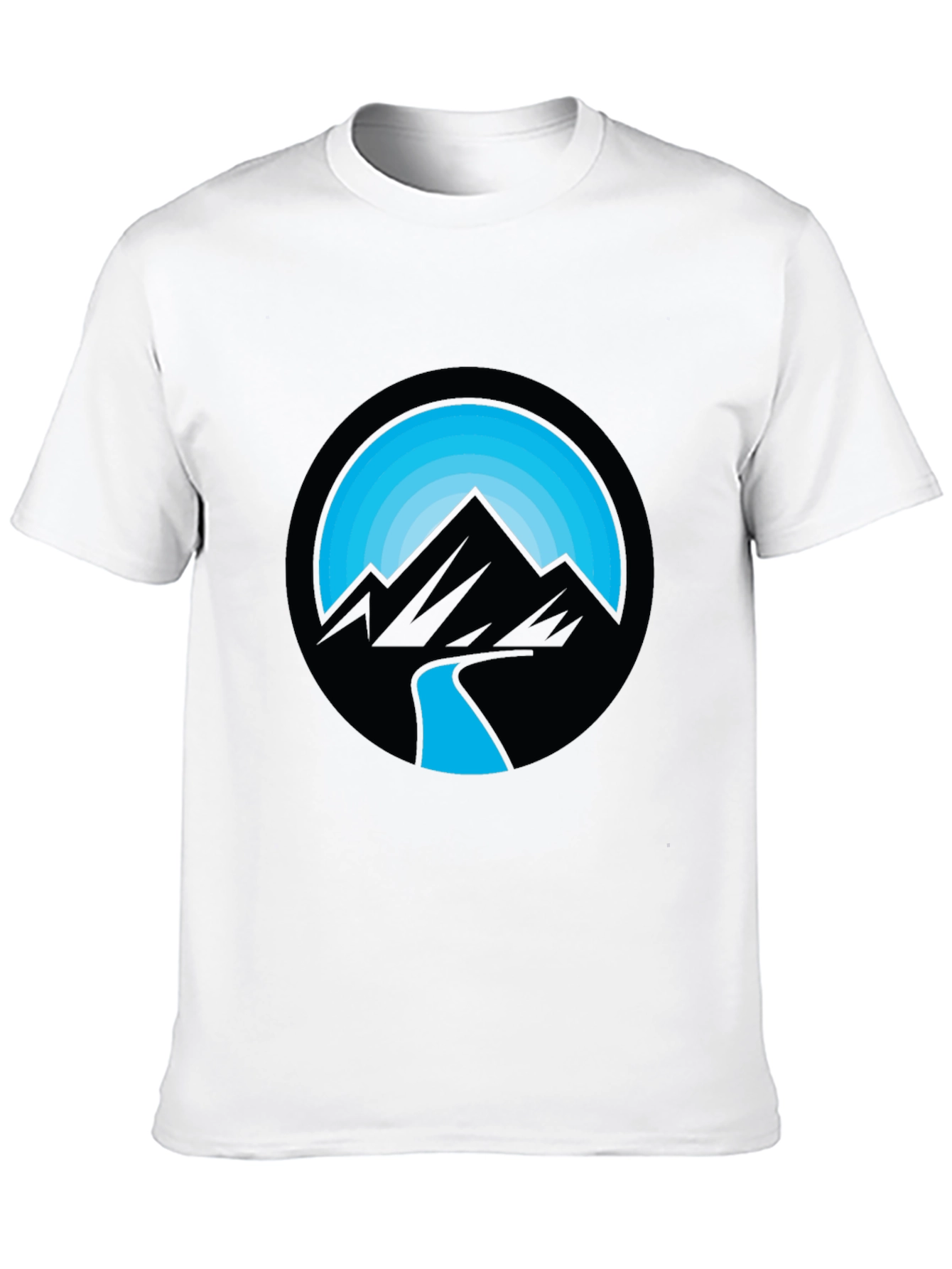 Black Mountain River Graphic Black T-Shirt view 10