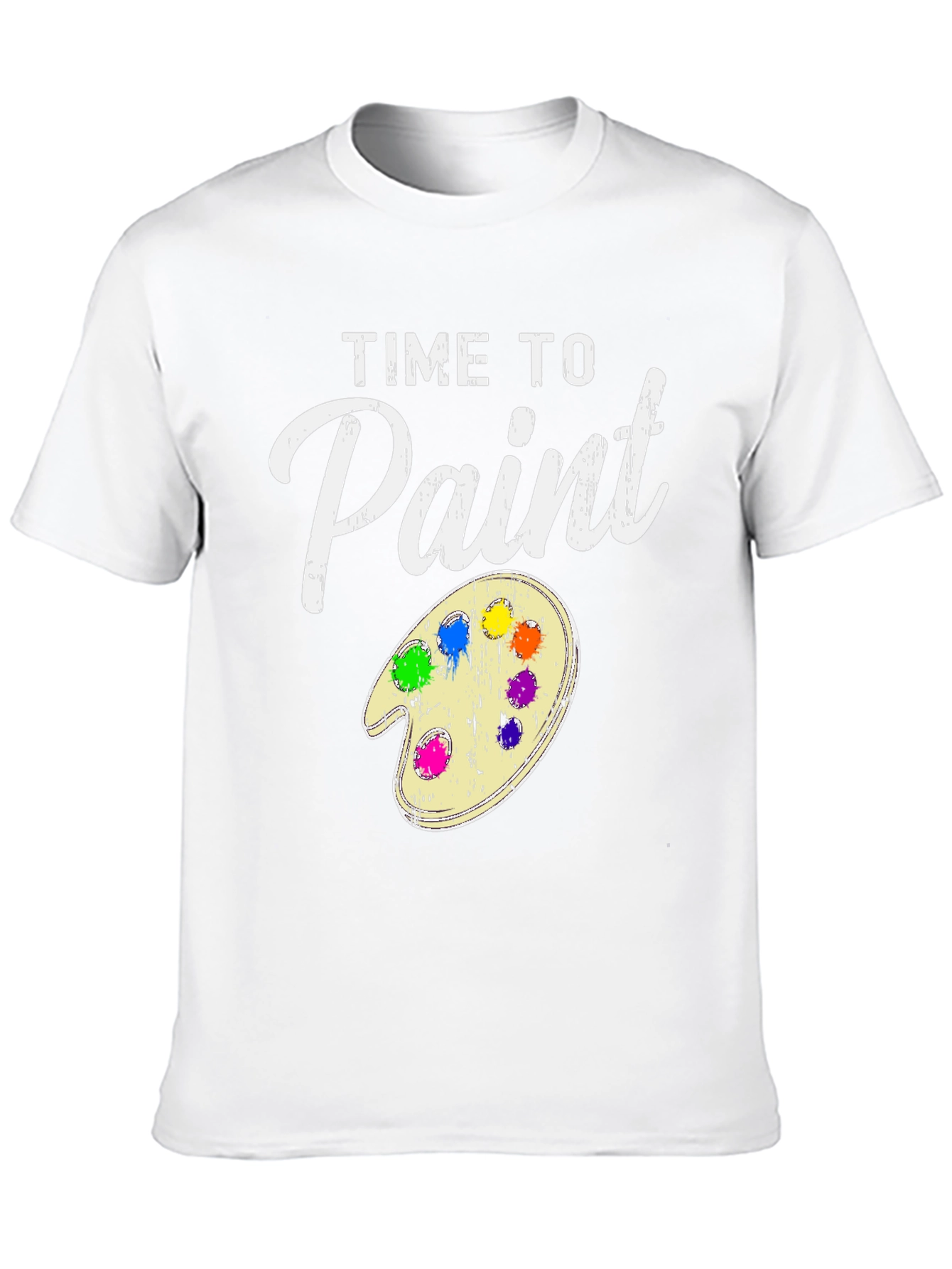 Black Time to Paint T-Shirt - Artist Palette Tee view 10