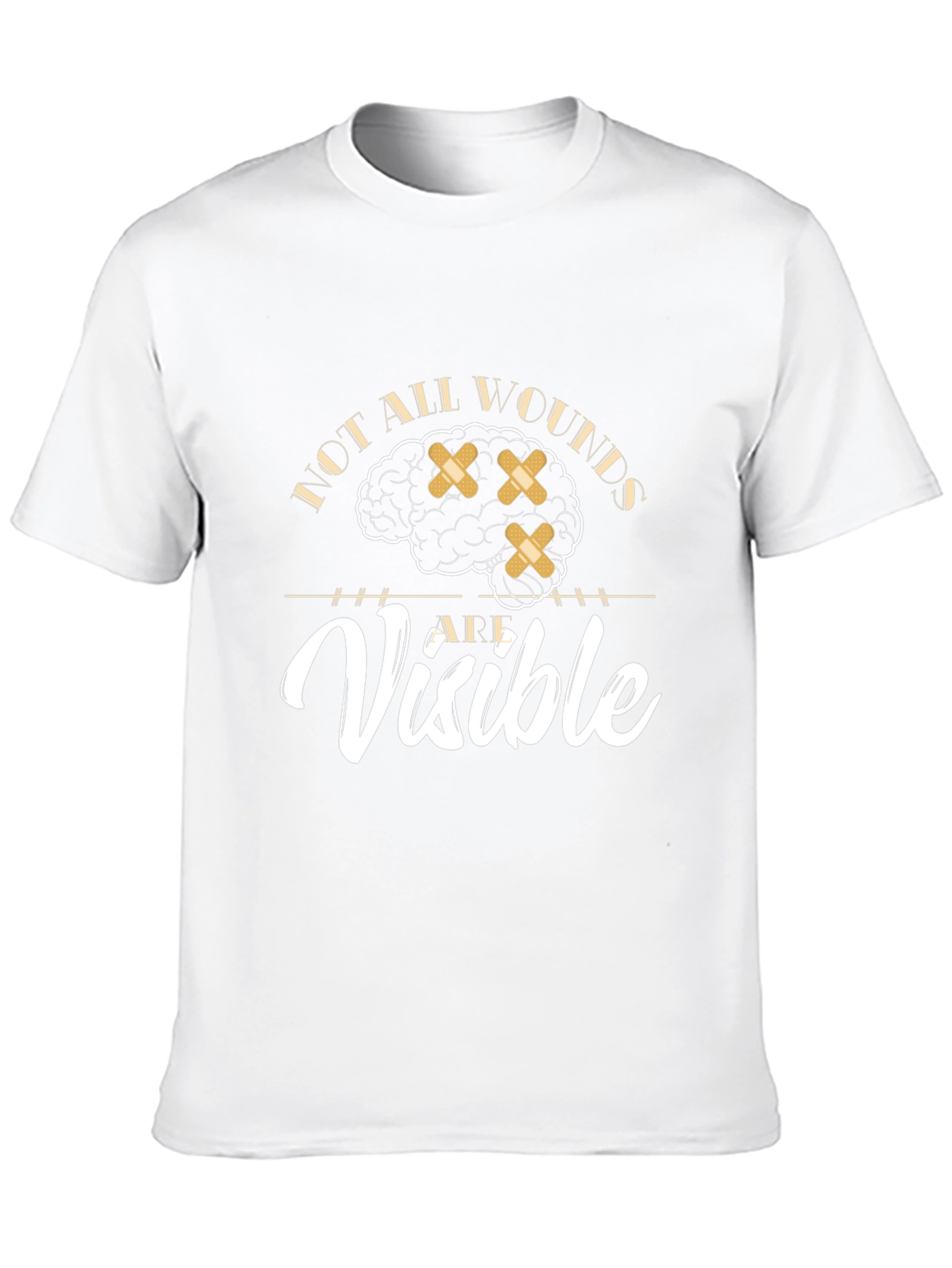 Black Mental Health Awareness Graphic Tee - Not All Wounds Visible view 10