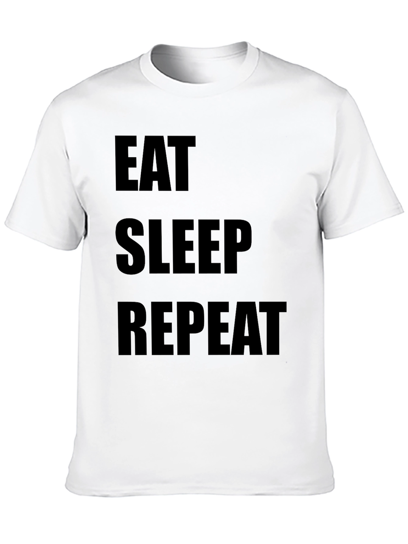 Black Eat Sleep Repeat Black T-Shirt view 10