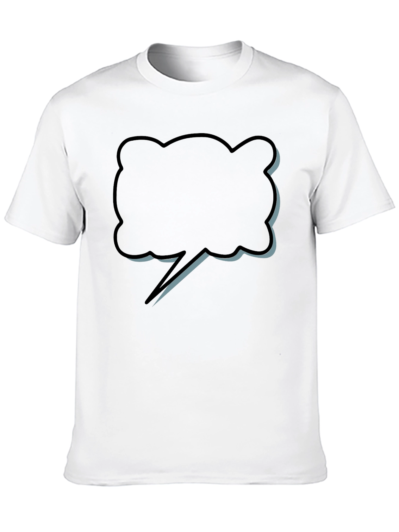 Black Statement Bubble Graphic T-Shirt - Soft Cotton Blend view 10