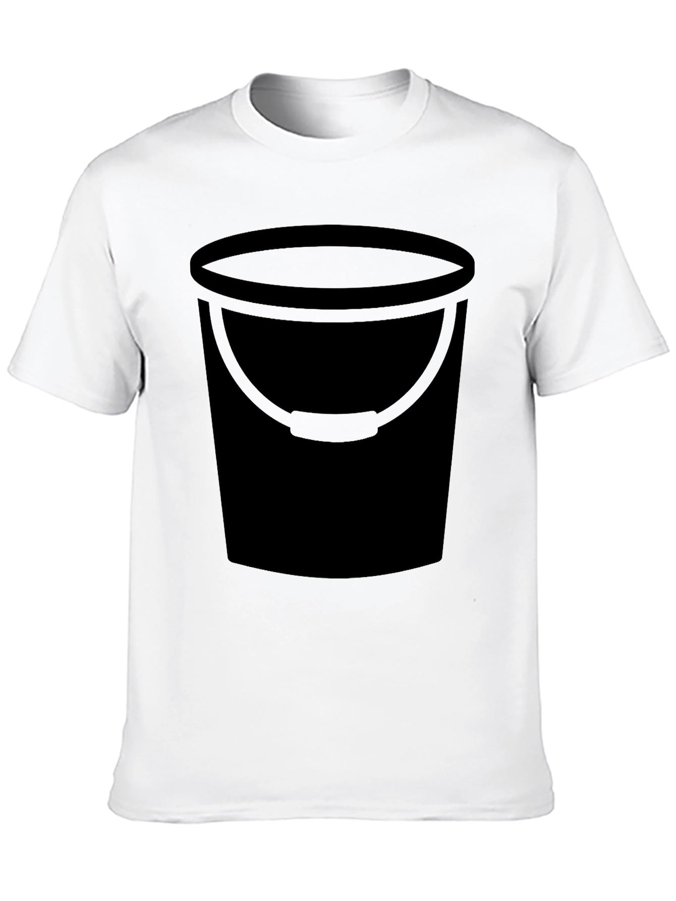Black Bucket Graphic Tee - Black Cotton Blend T-Shirt view 10