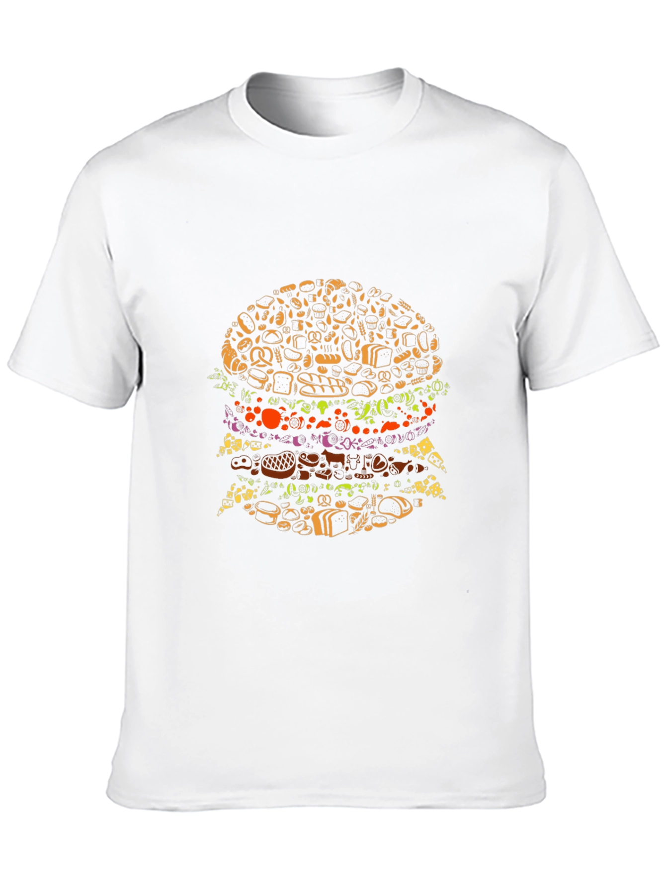 Black Foodie Burger Graphic Tee - Unique Design T-Shirt view 10