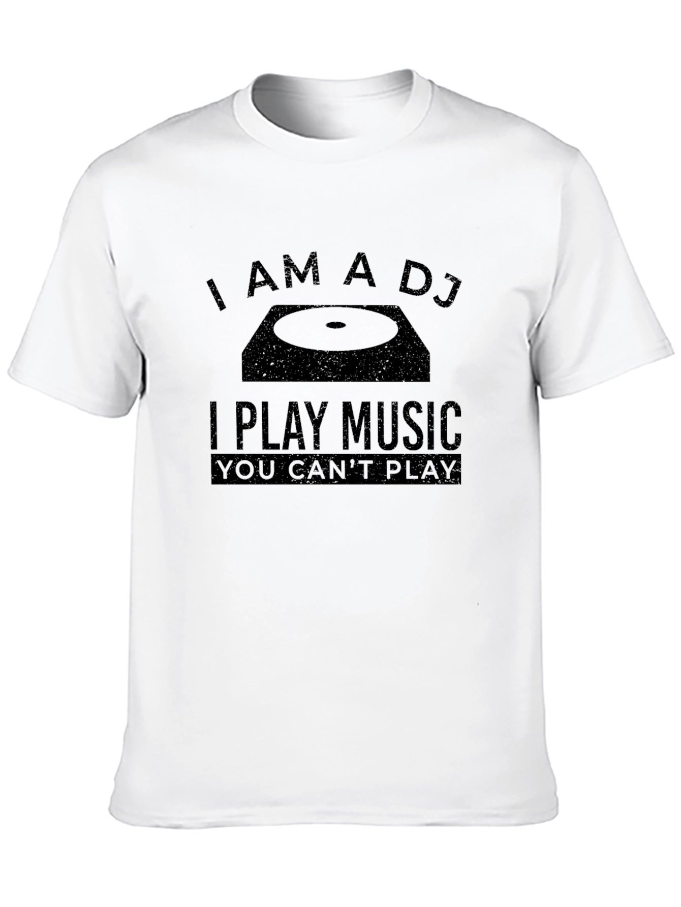 Black I Am A DJ Funny Music T-Shirt view 10