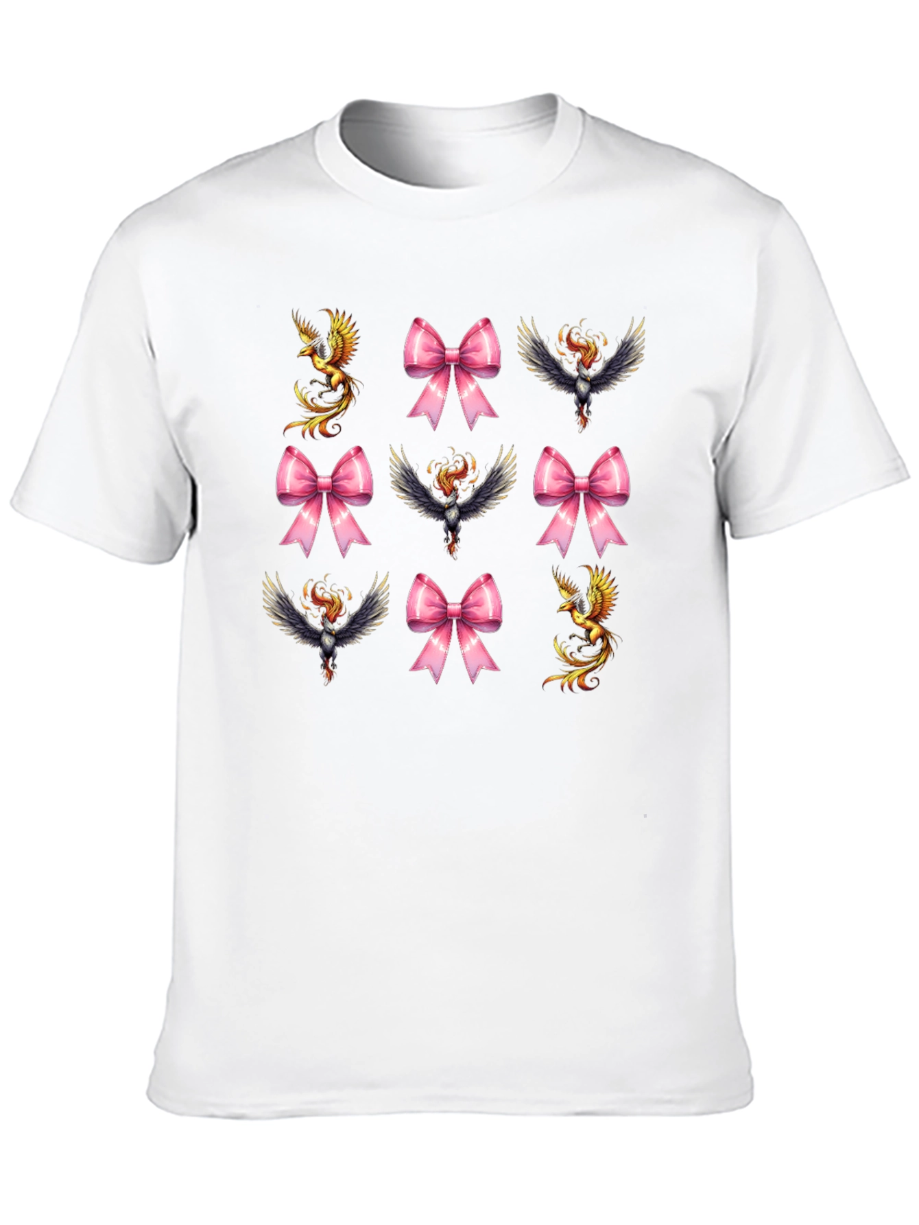 Black Phoenix & Bow Graphic T-Shirt view 10