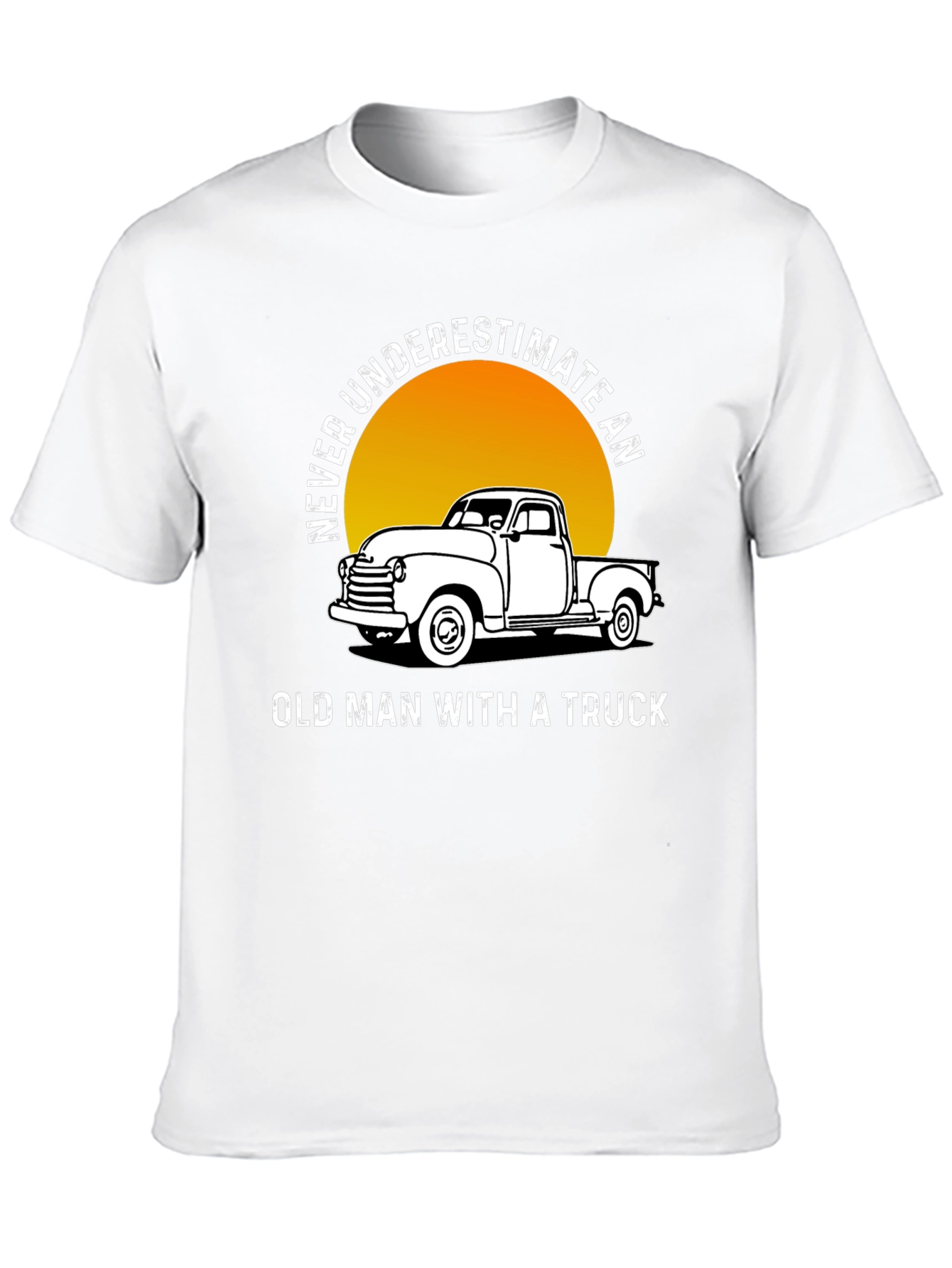 Black Never Underestimate Old Man Truck T-Shirt view 10