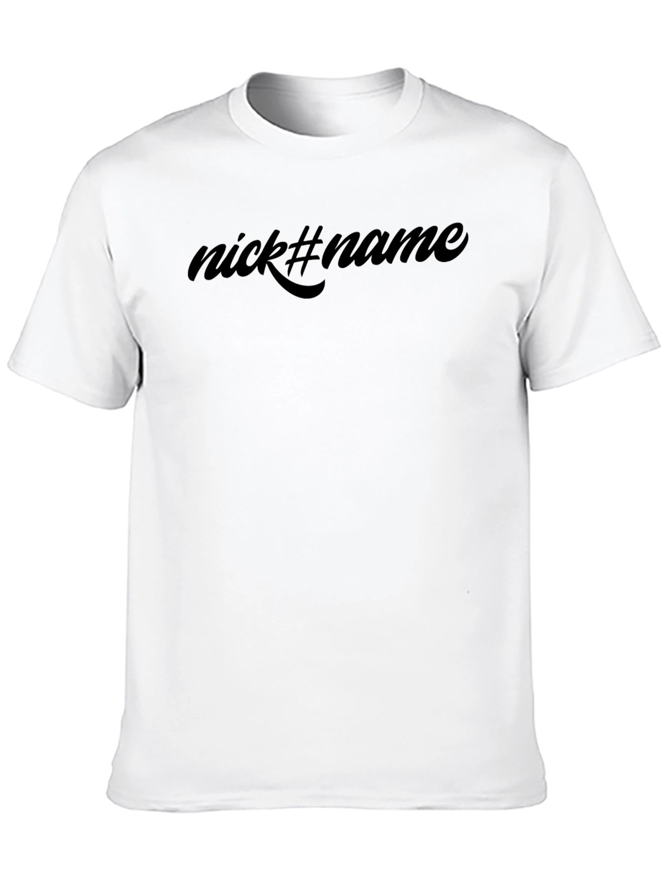 Black Nick#Name Black Graphic Tee - Soft Cotton Casual Wear view 10