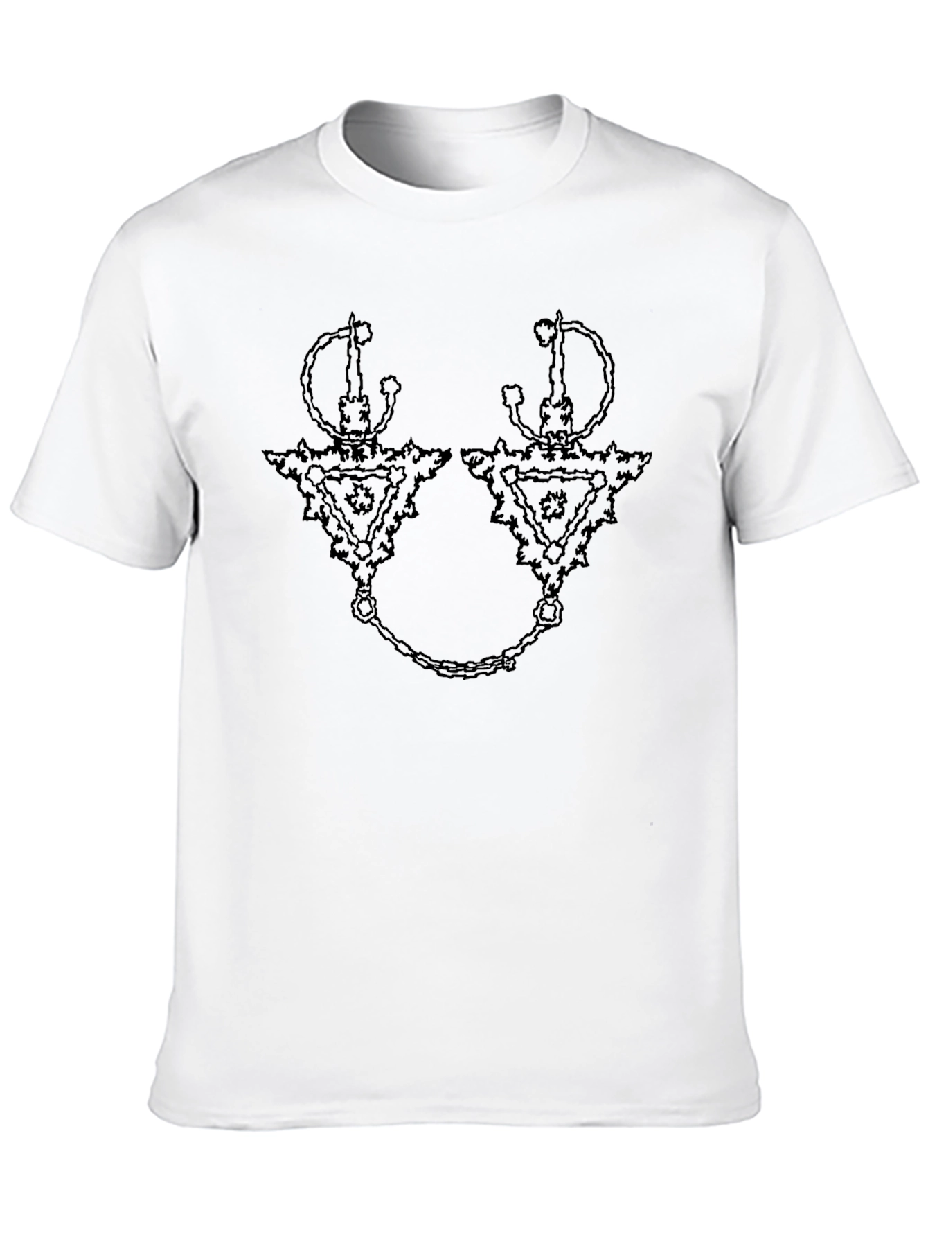 Black Unique Symbol Graphic Black T-Shirt view 10