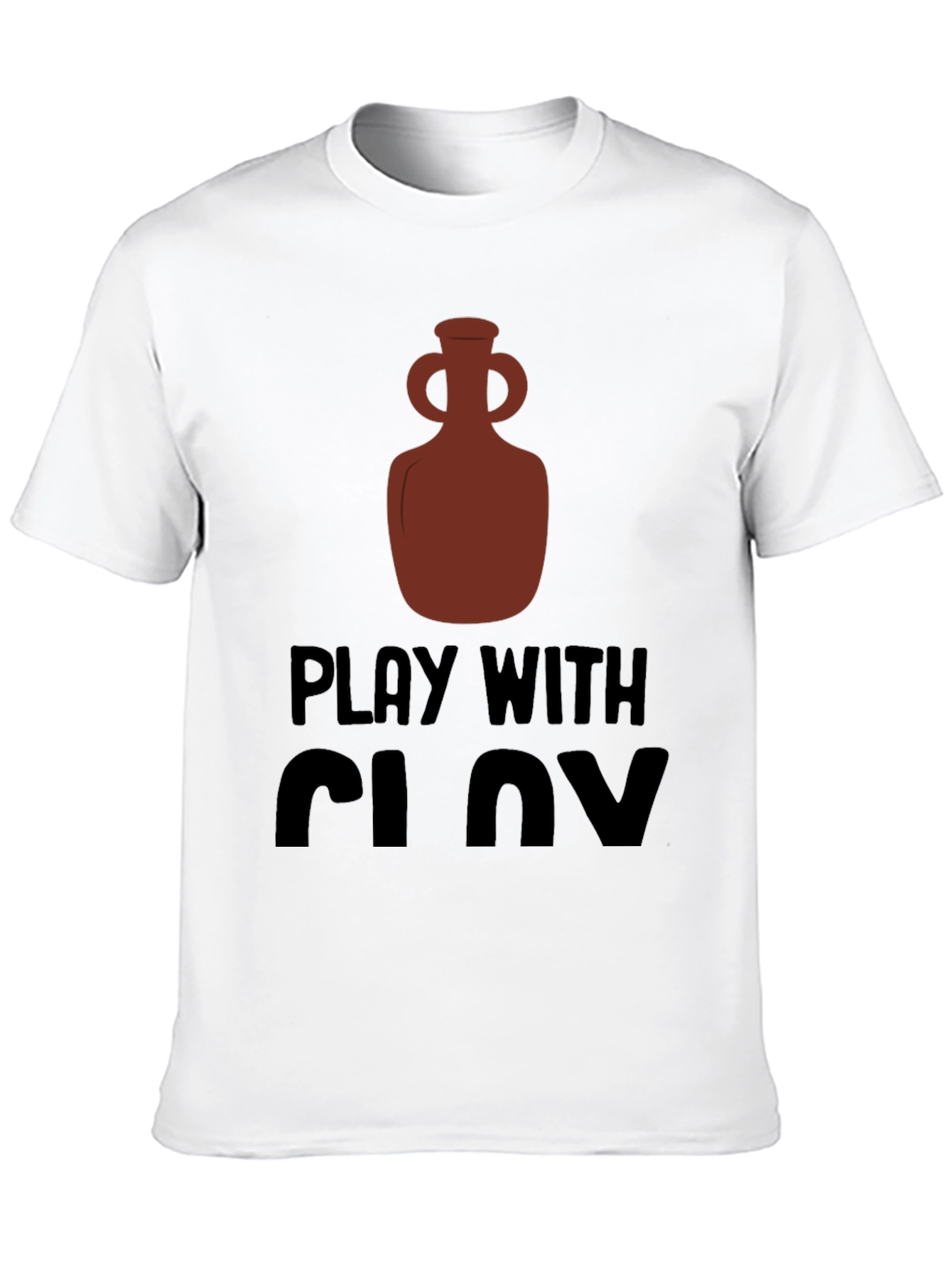 Black Play With Clay Graphic Tee Pottery Lover T-Shirt view 10