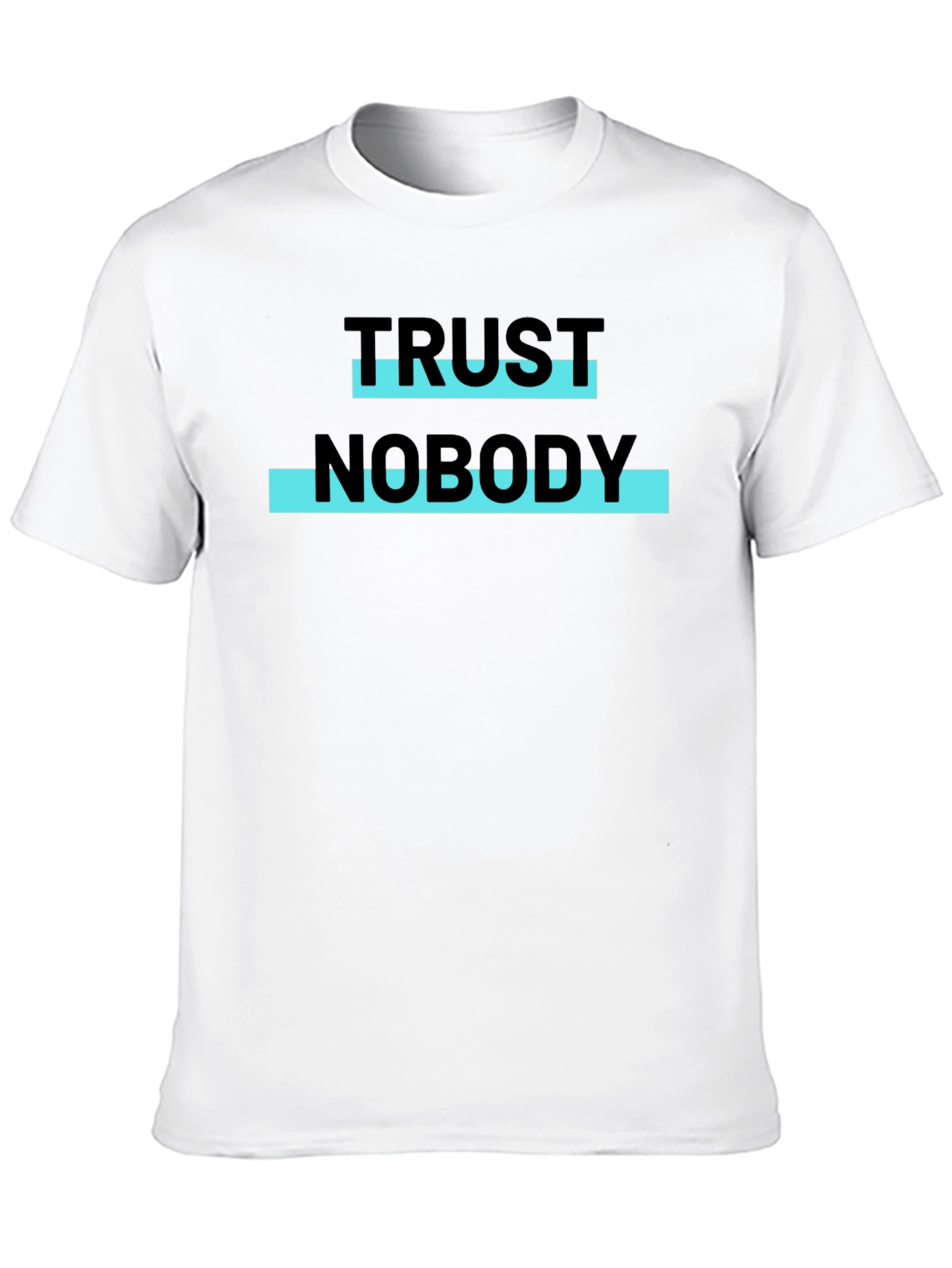 Black Trust Nobody Graphic Print Tee - Black Cotton Blend view 10