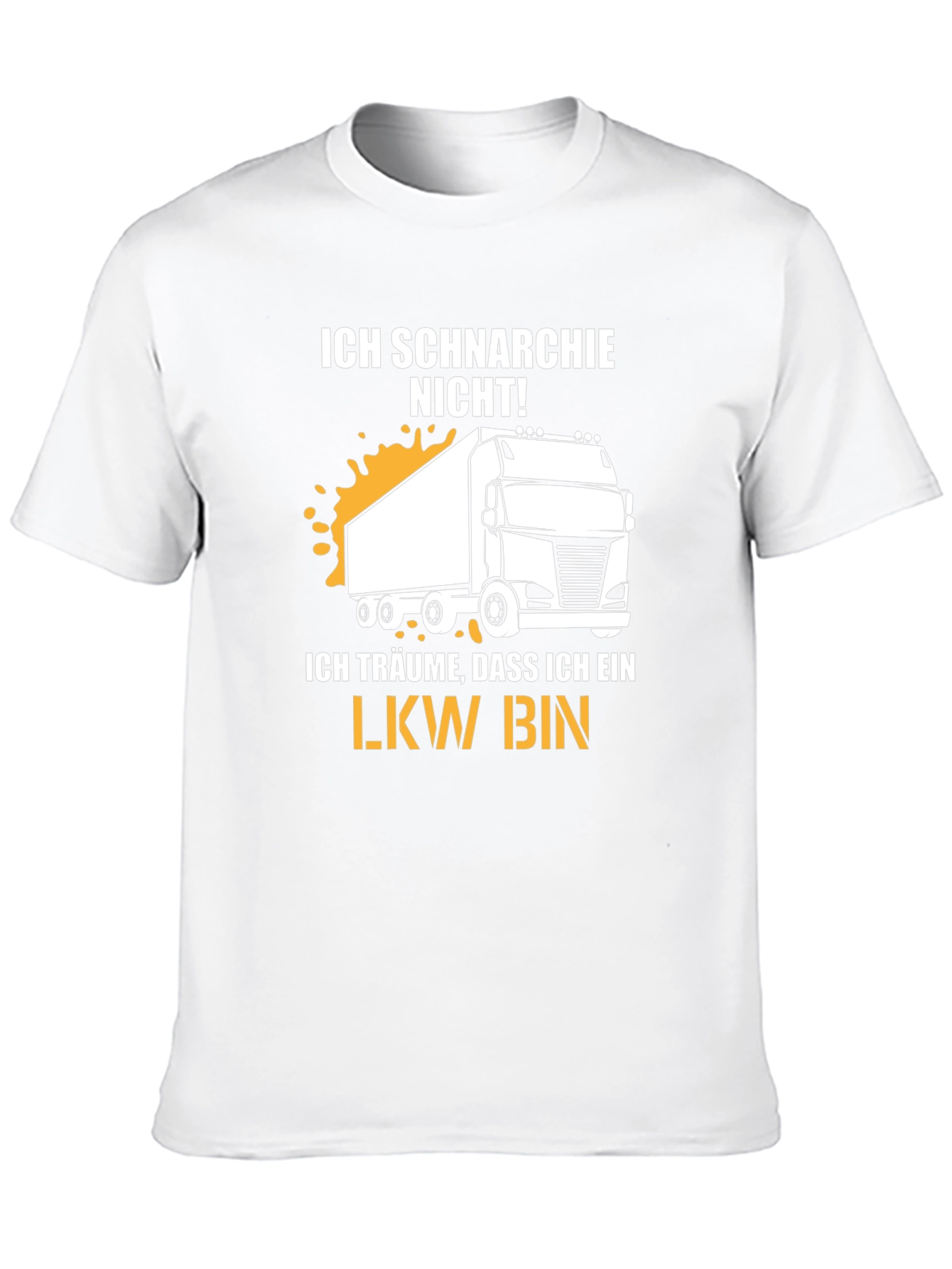 Black Ich Schnarchie Nicht! Trucker T-Shirt view 10