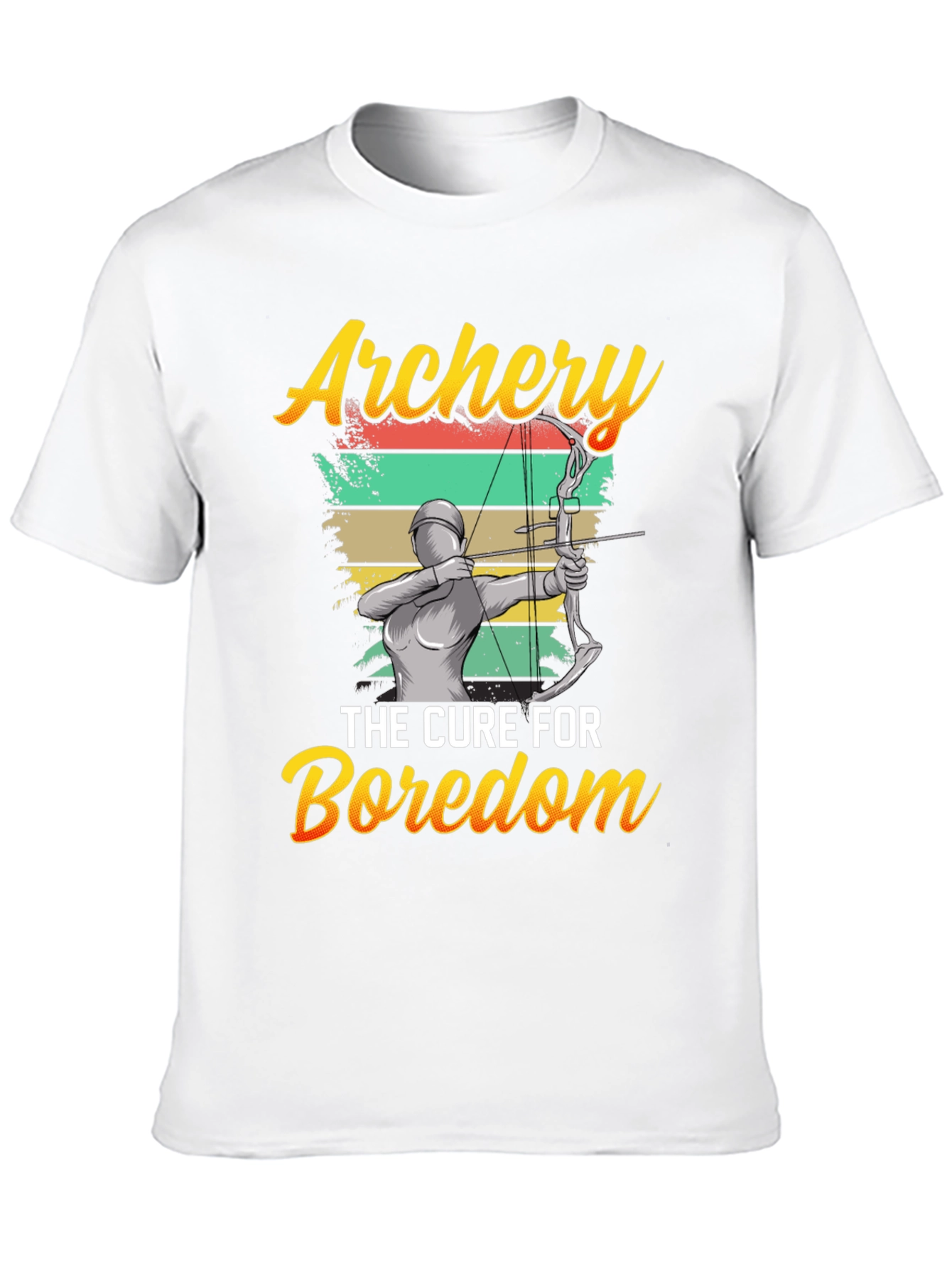 Black Archery: The Cure for Boredom Graphic T-Shirt view 10