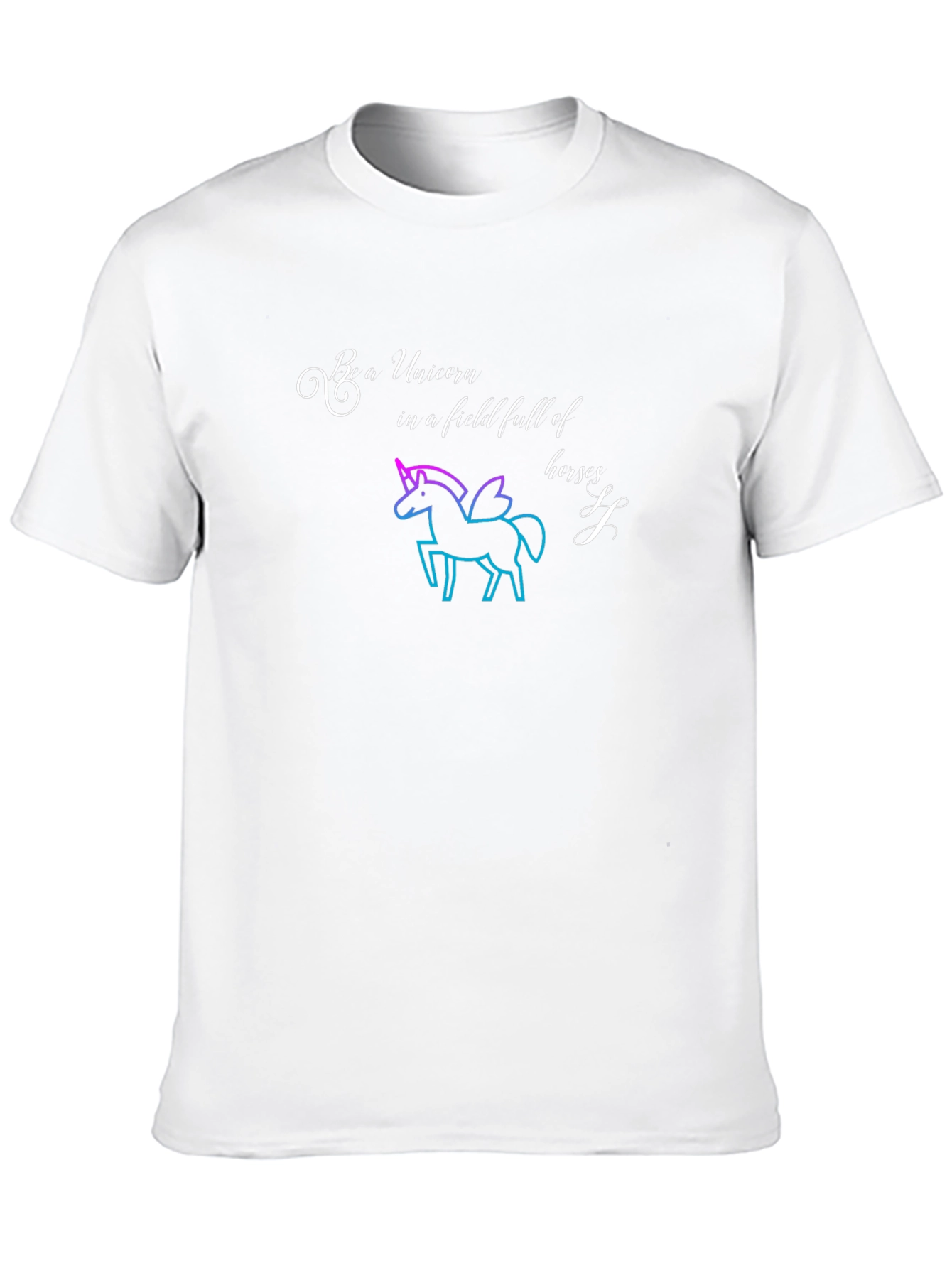 Black Be a Unicorn in a Field of Horses T-Shirt view 10