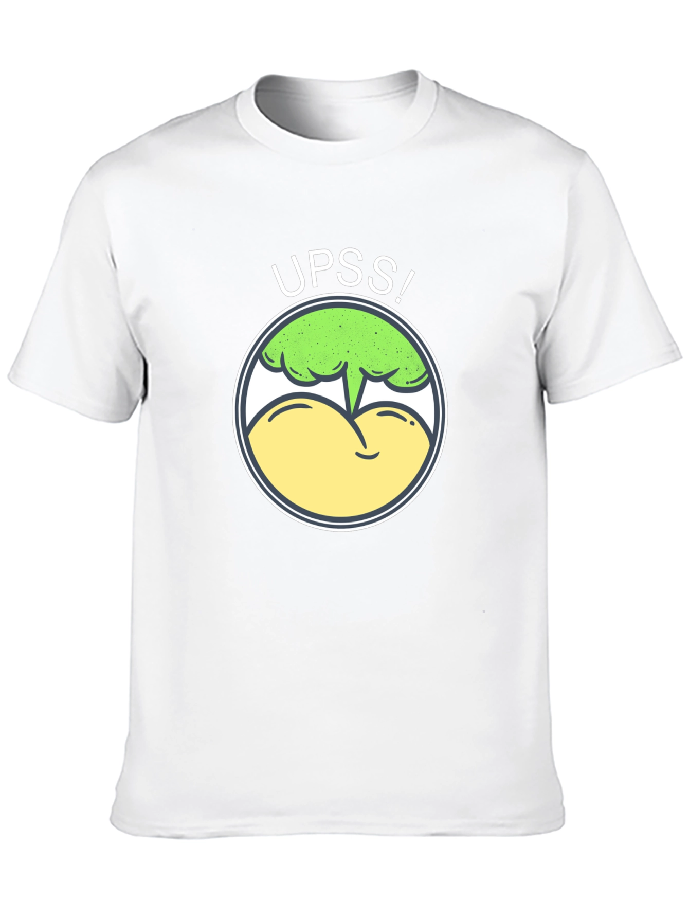 Black Funny UPSS! Broccoli Butt T-Shirt - Humor Tee view 10