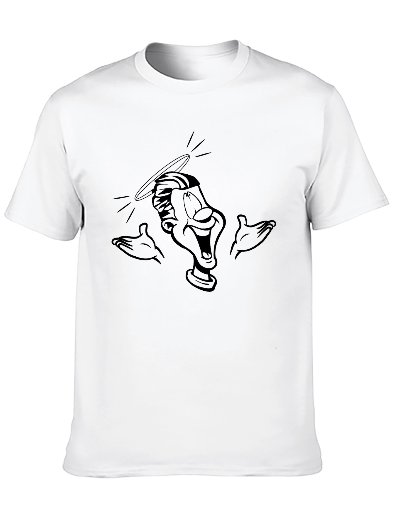 Black Haloed Head Graphic Black T-Shirt view 10