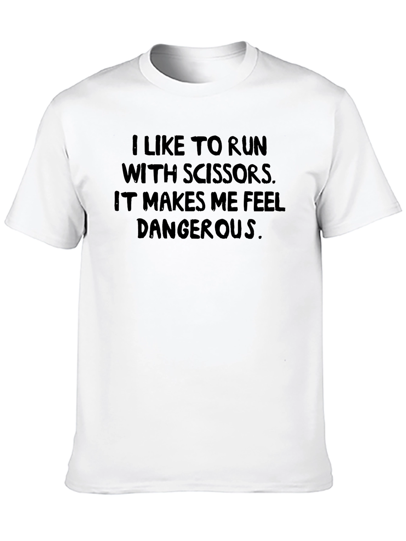 Black I Like to Run With Scissors Graphic Tee view 10