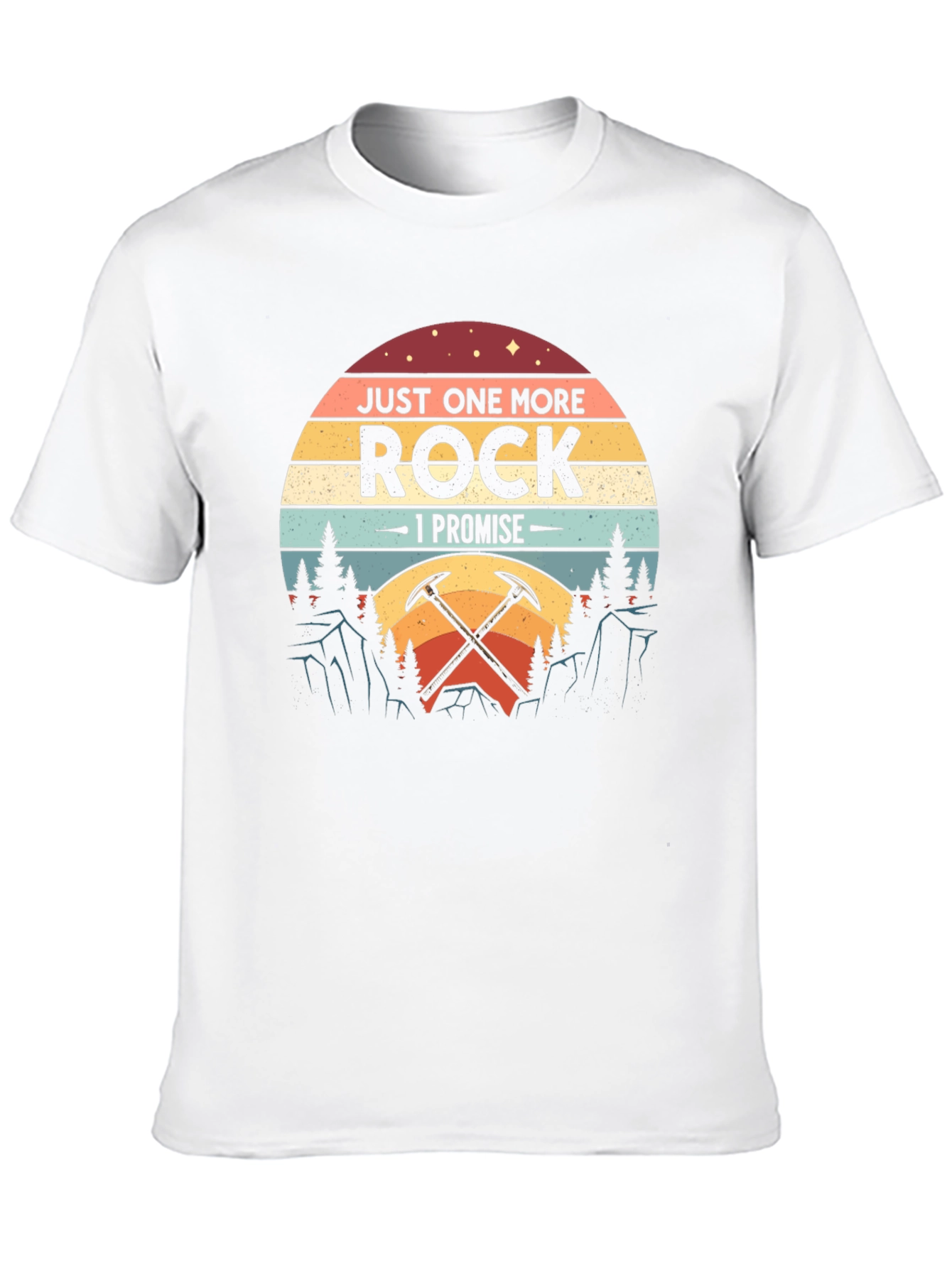 Black Just One More Rock T-Shirt - Funny Geology Tee view 10