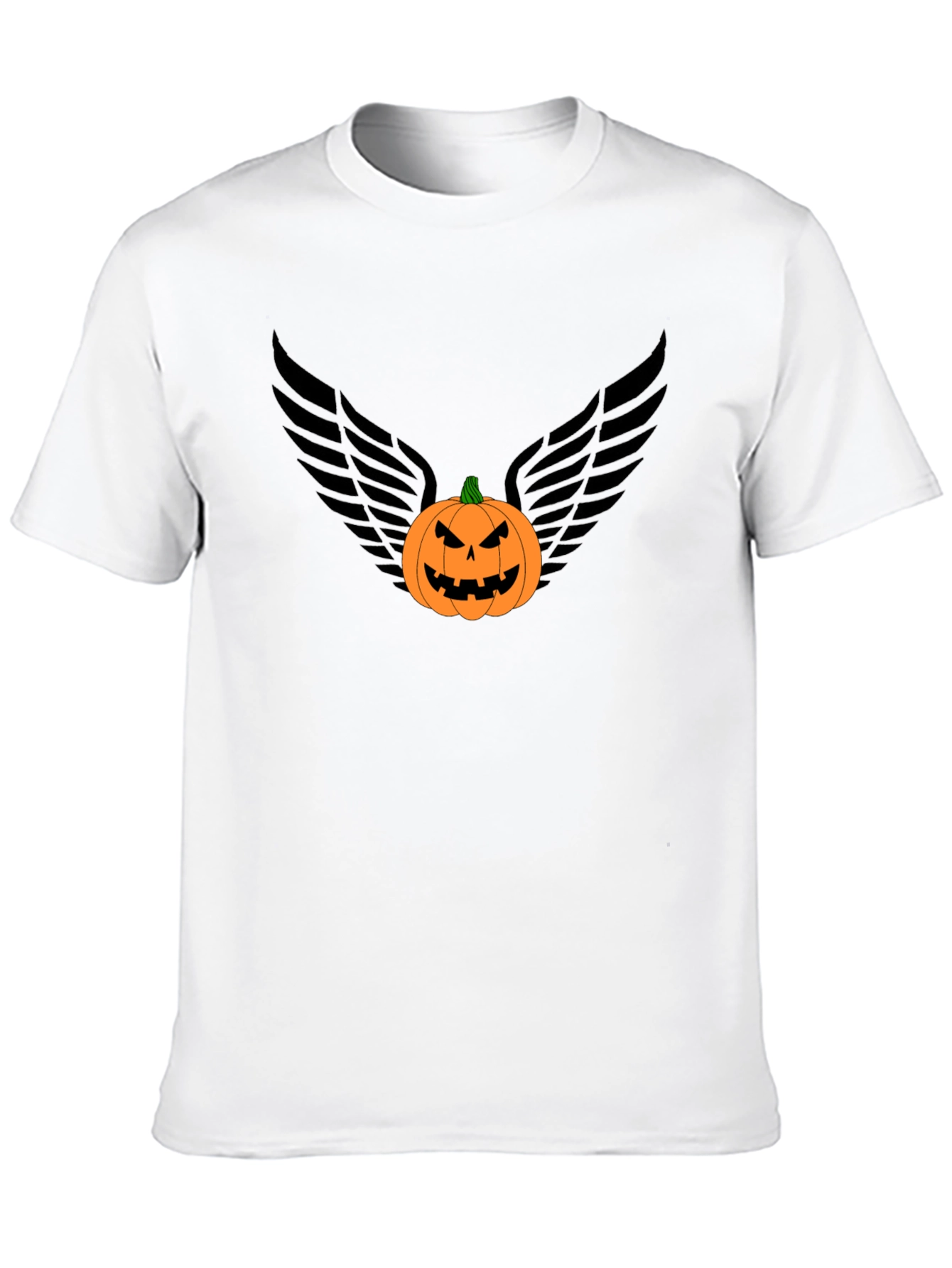 Black Pumpkin Angel Wings Graphic Tee view 10