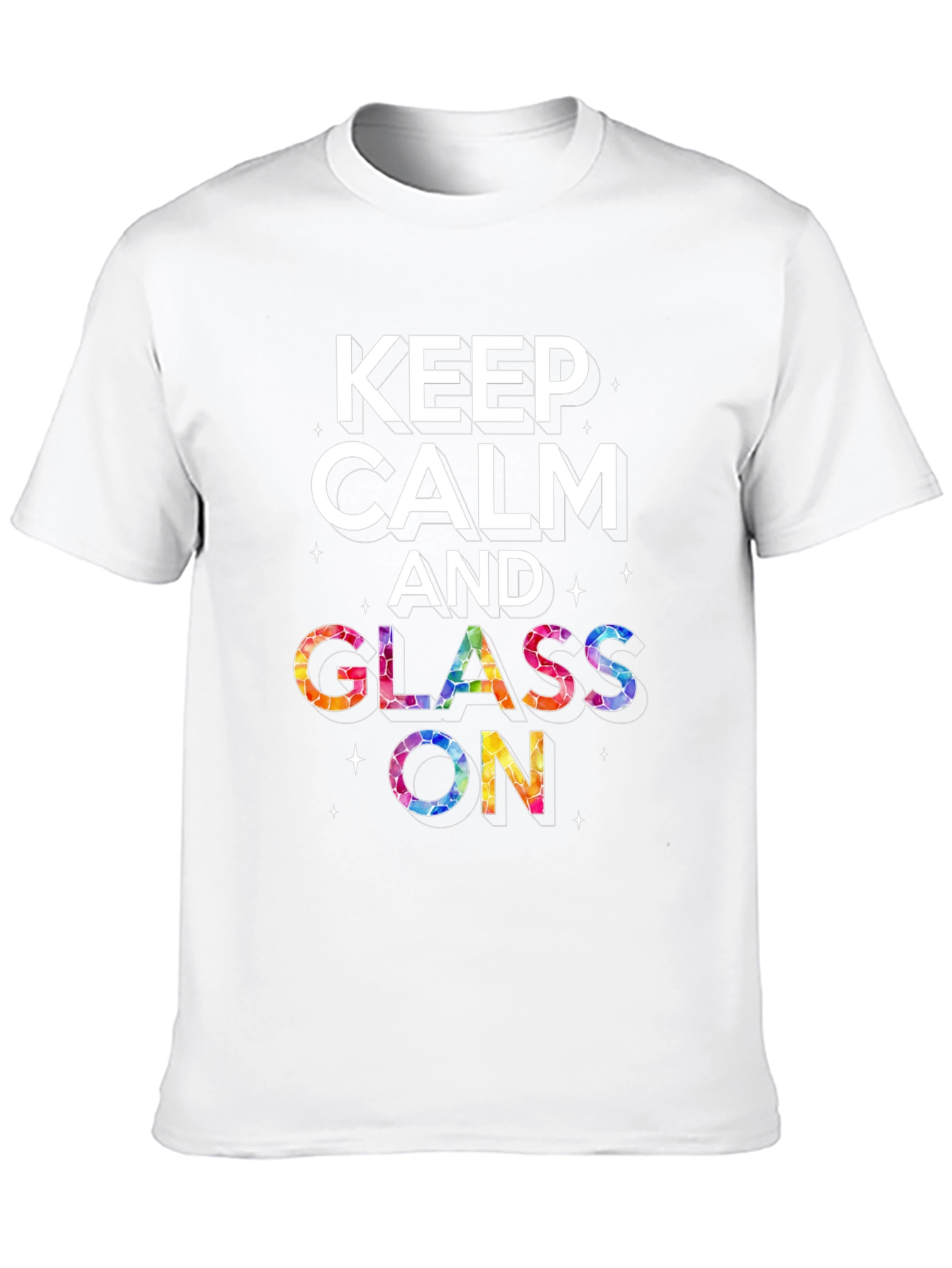 Black Keep Calm and Glass On Black Graphic Tee view 10