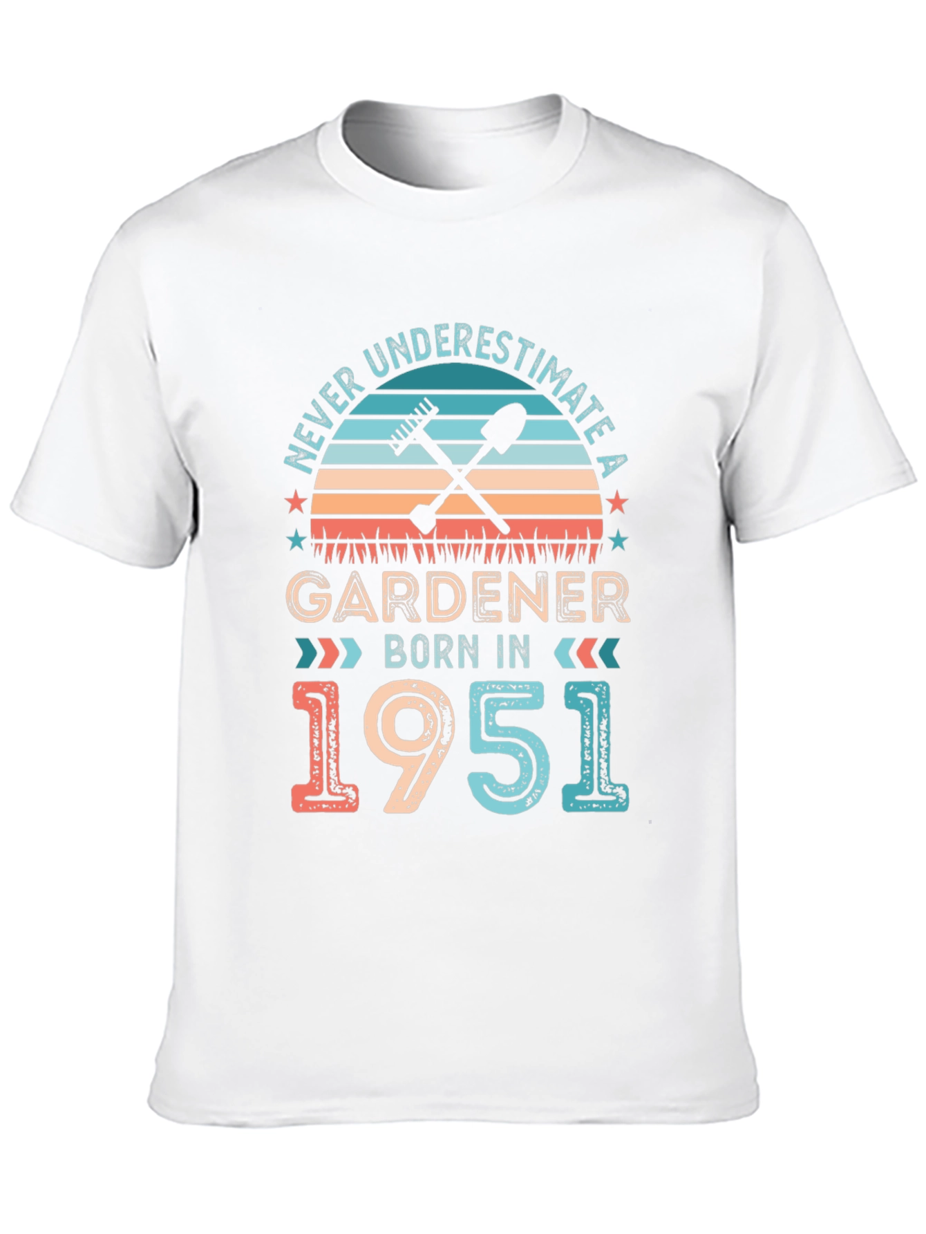 Black Gardener Born In 1951 Graphic Tee view 10