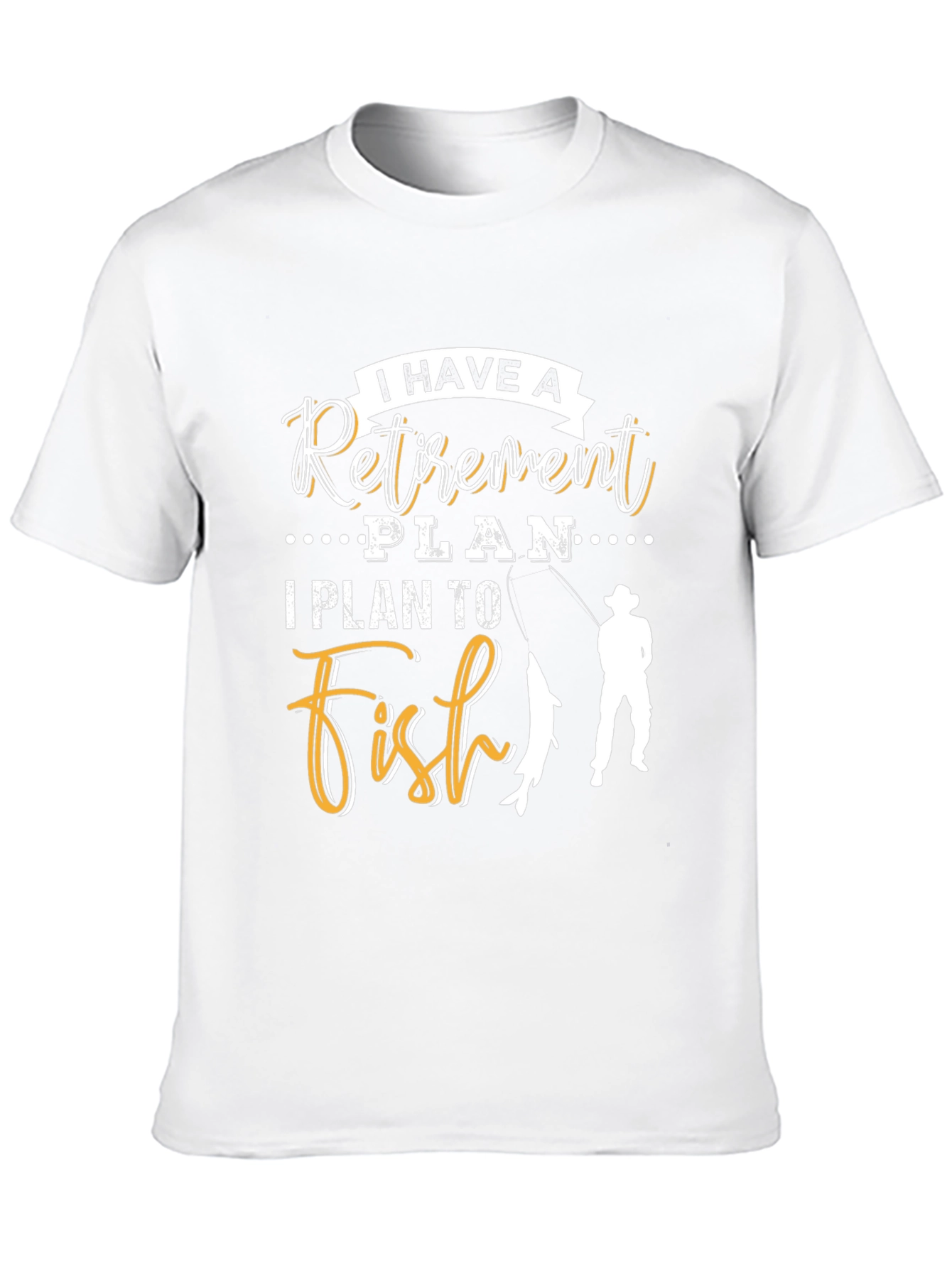 Black Retirement Plan Fishing T-Shirt view 10