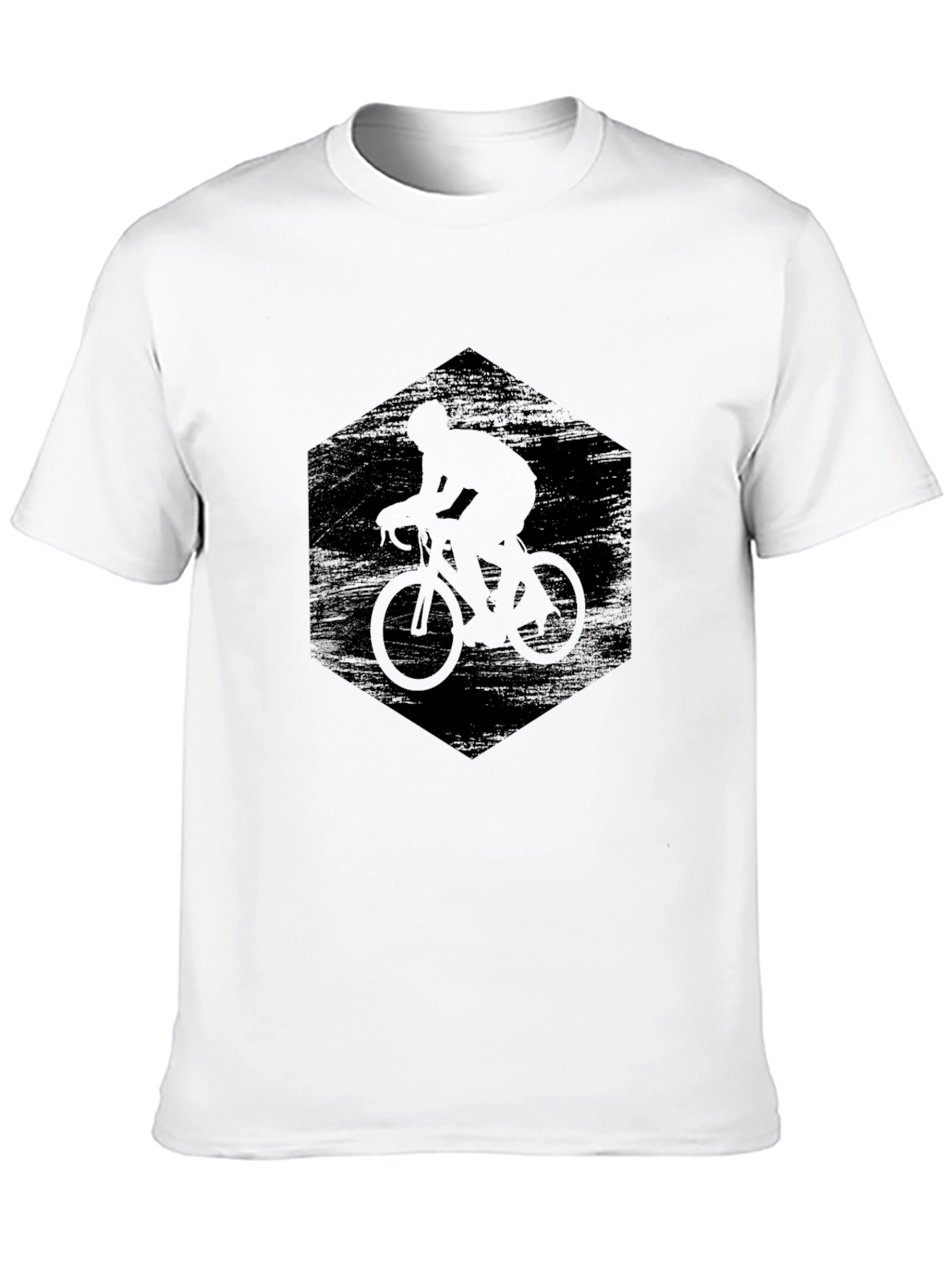 Black Men's Black Cycling Silhouette Graphic Tee view 10